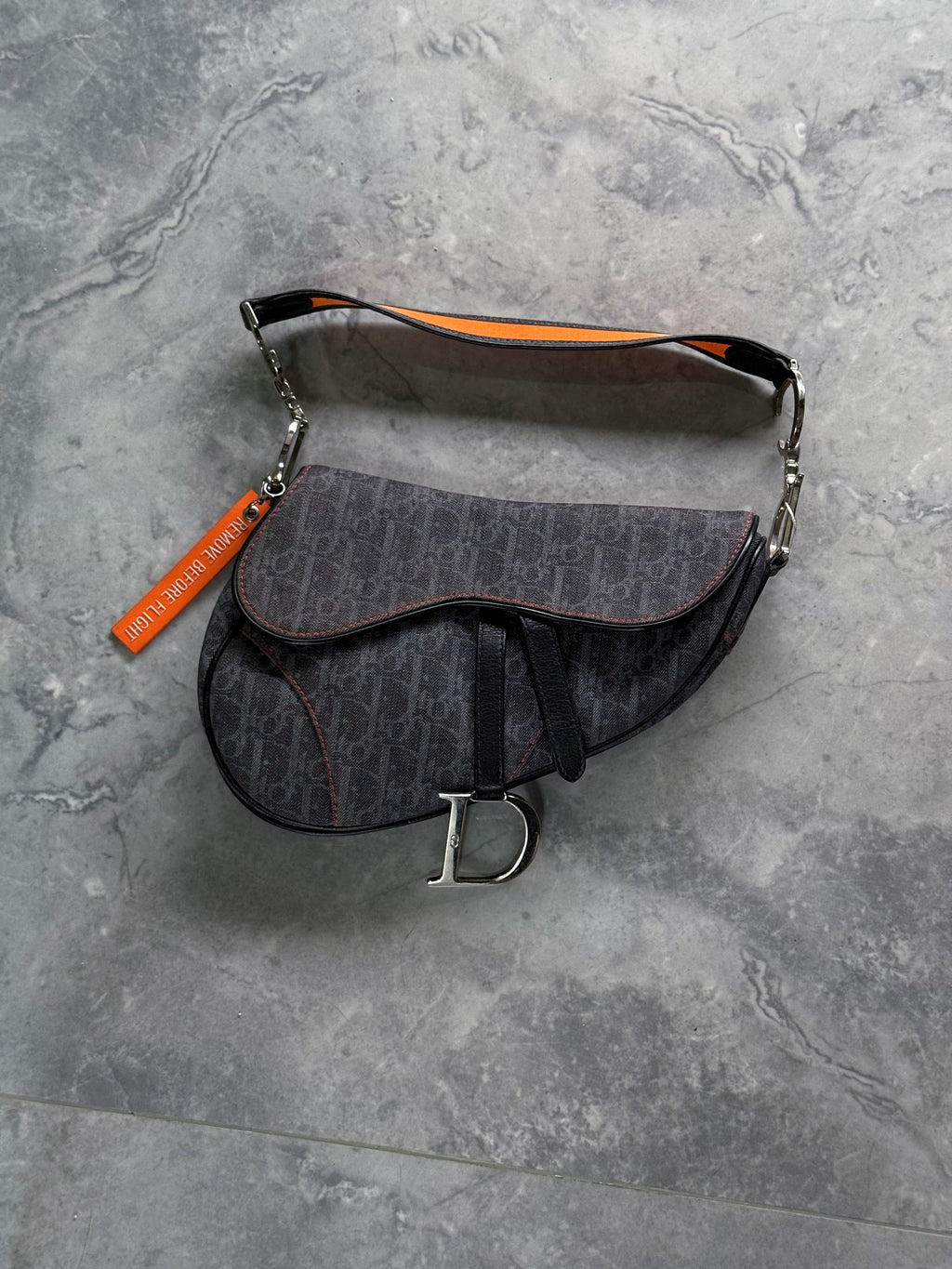 Christian Dior Authenticated Flight Saddle Bag