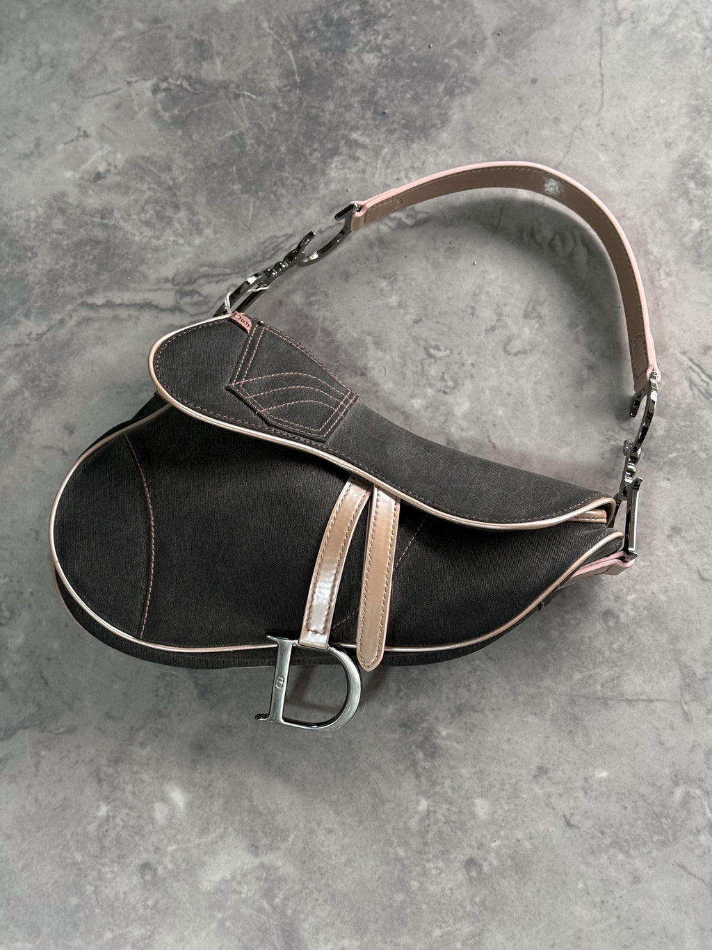 Dior Vintage Saddle Bag Denim