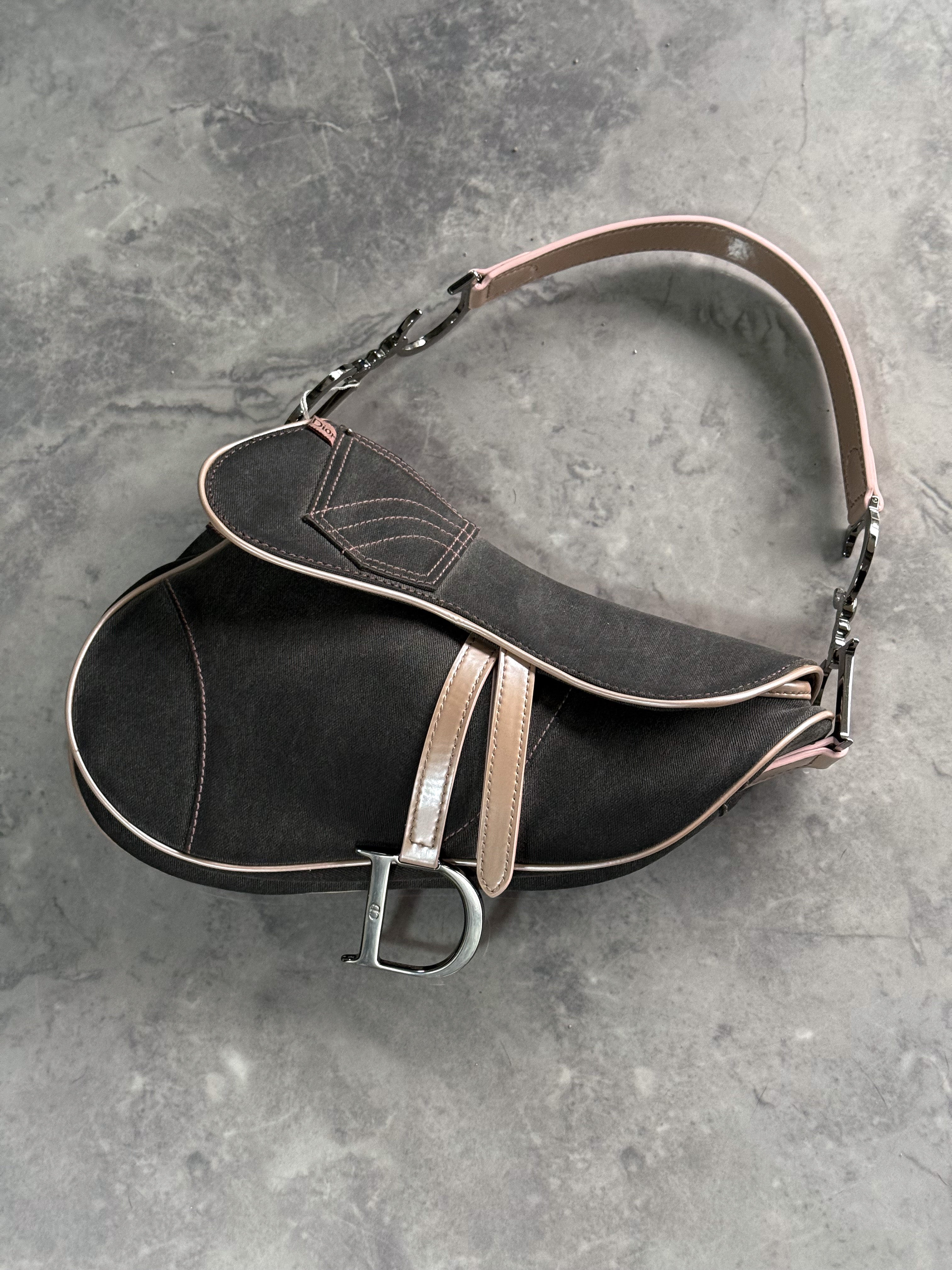 Dior Vintage Saddle Bag Denim