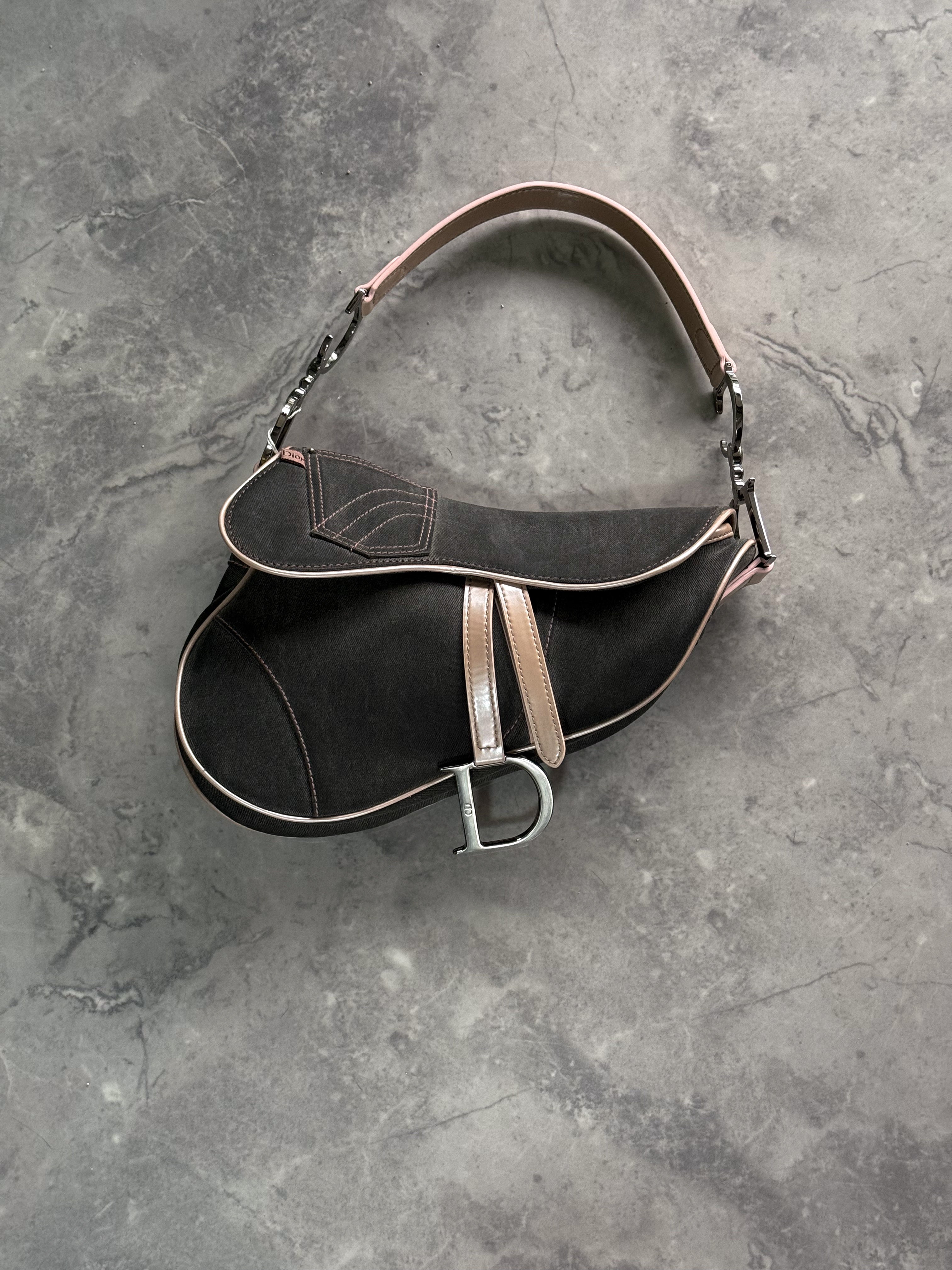 Dior Vintage Saddle Bag Denim