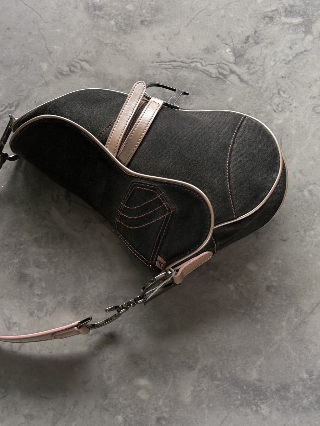 Dior Vintage Saddle Bag Denim