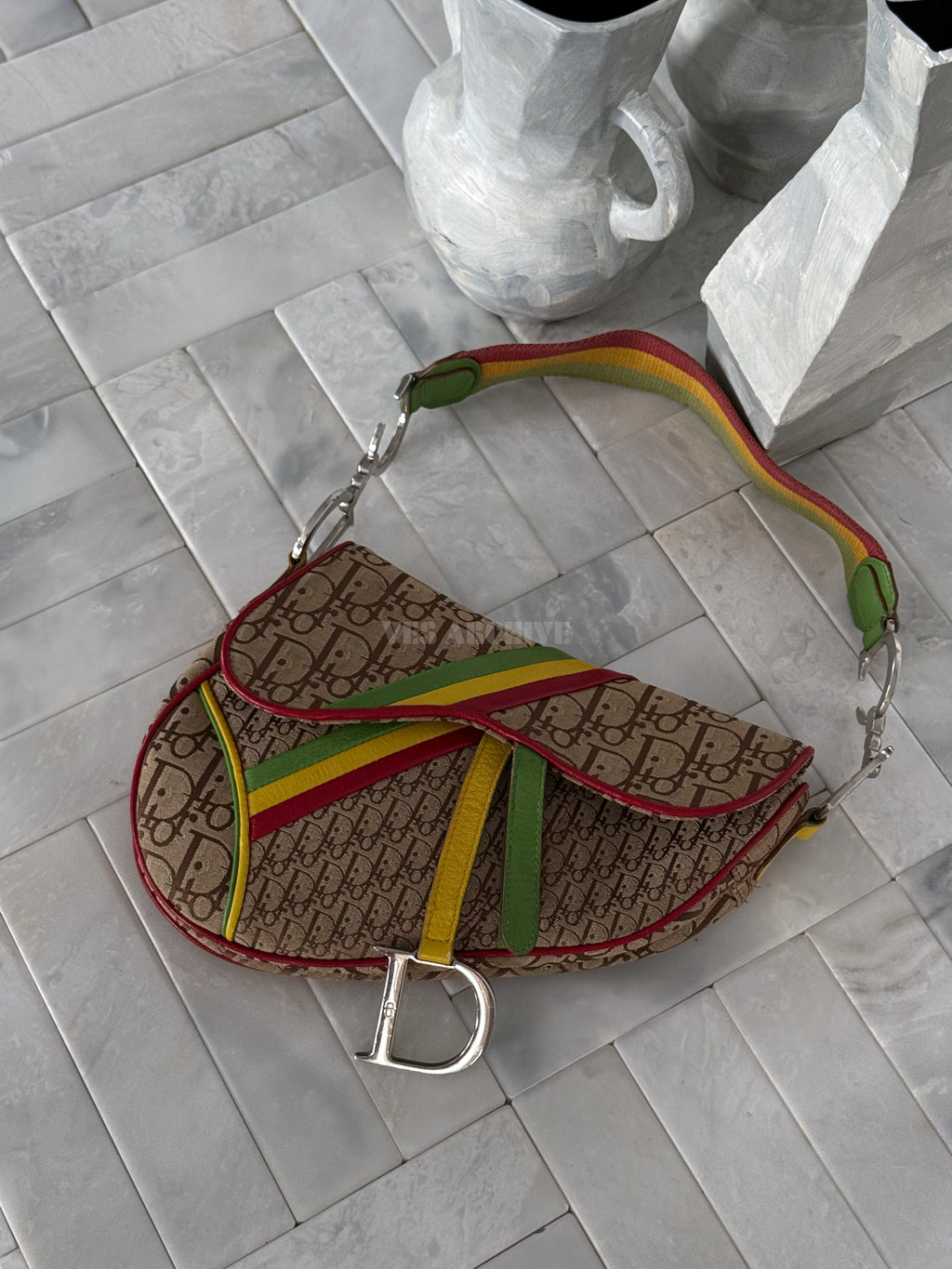 Dior Rasta Saddle Bag