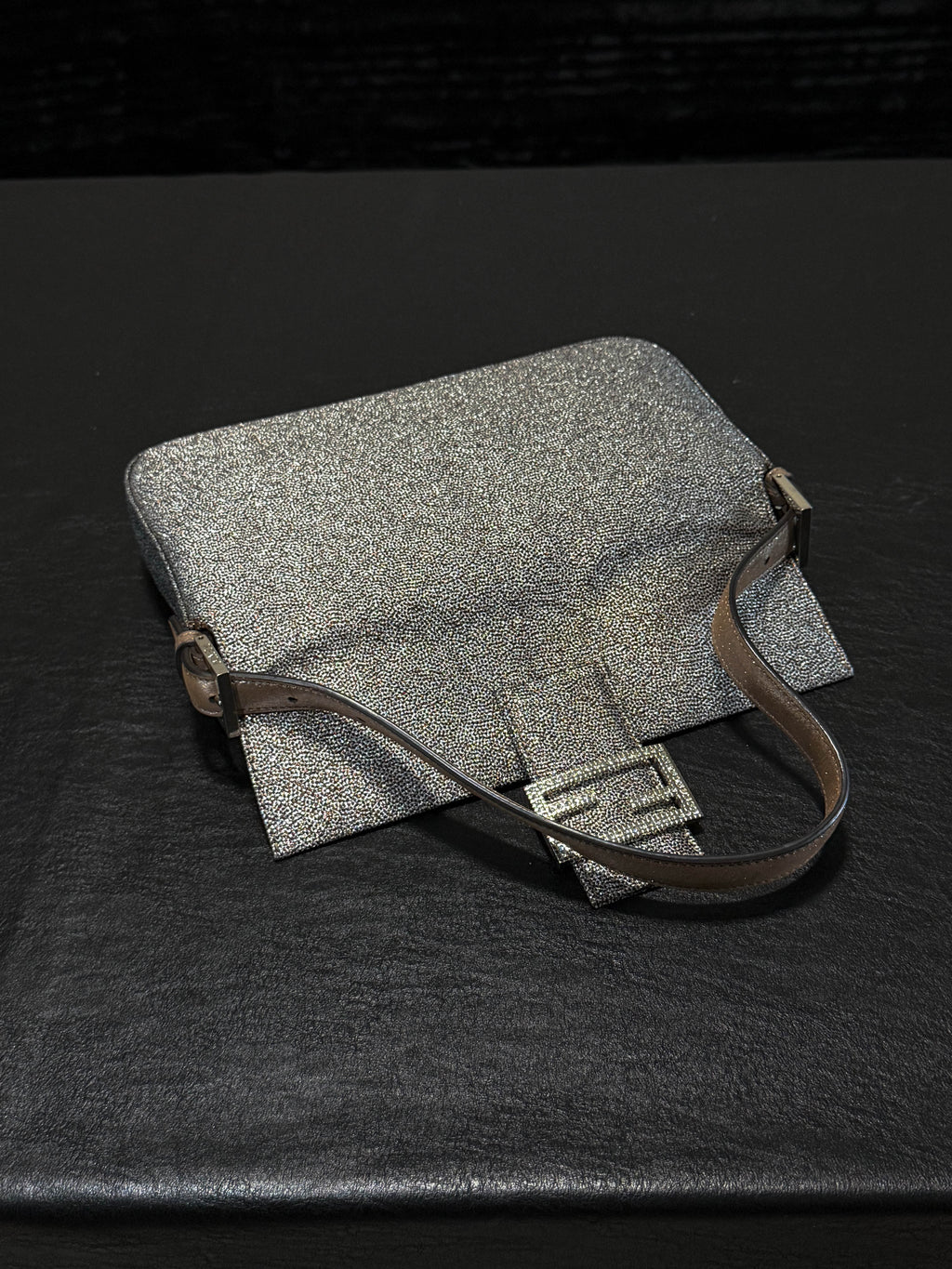 Fendi Baguette Bag Fabric with Crystal Detail