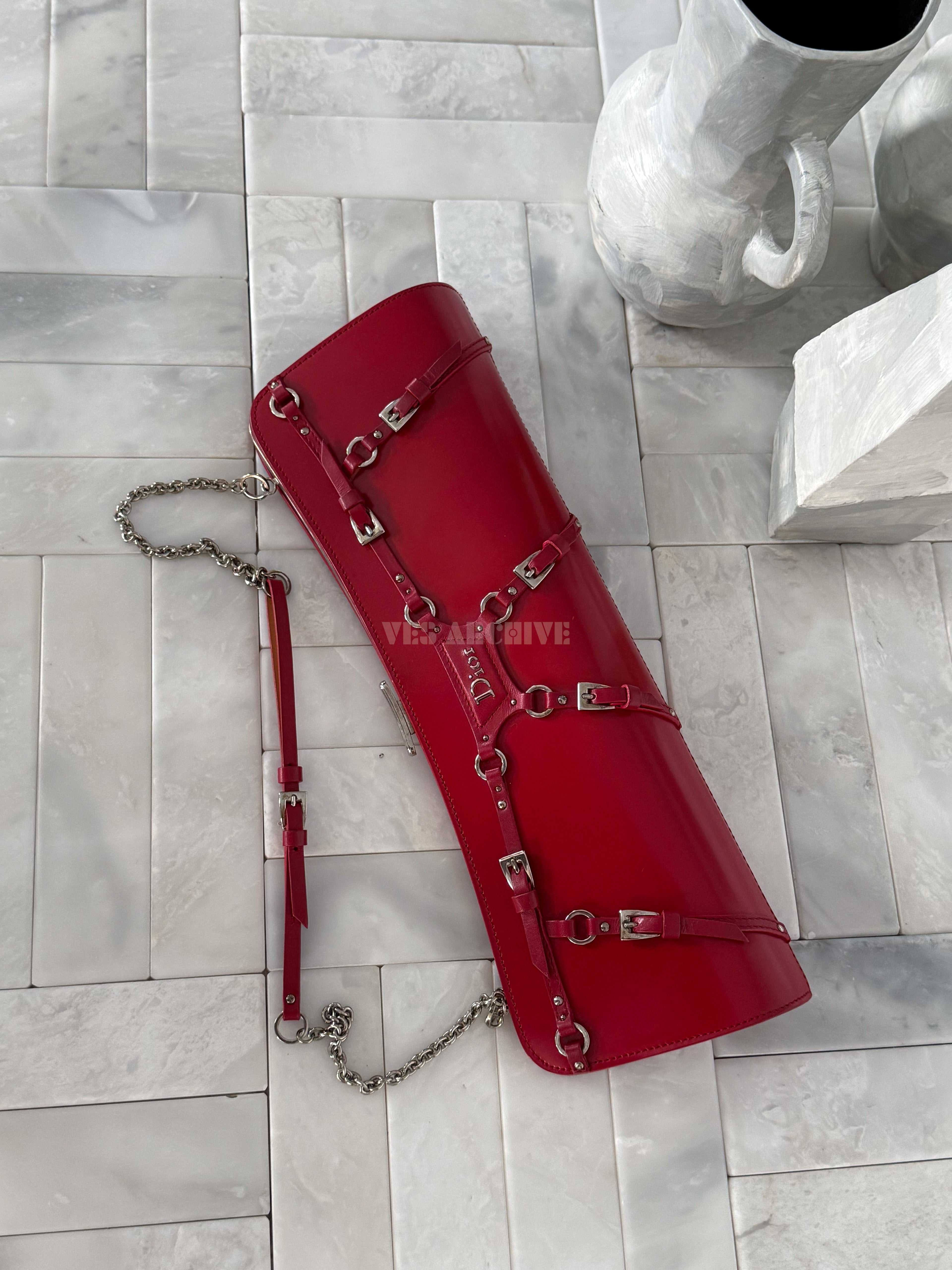 Dior Red Bondage Chain Bag