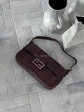 Fendi Baguette Vintage Full Lizard Leather with Lilac Crystal Buckle