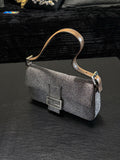 Fendi Baguette Bag Fabric with Crystal Detail