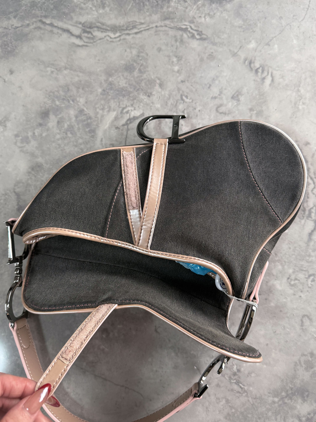 Dior Vintage Saddle Bag Denim