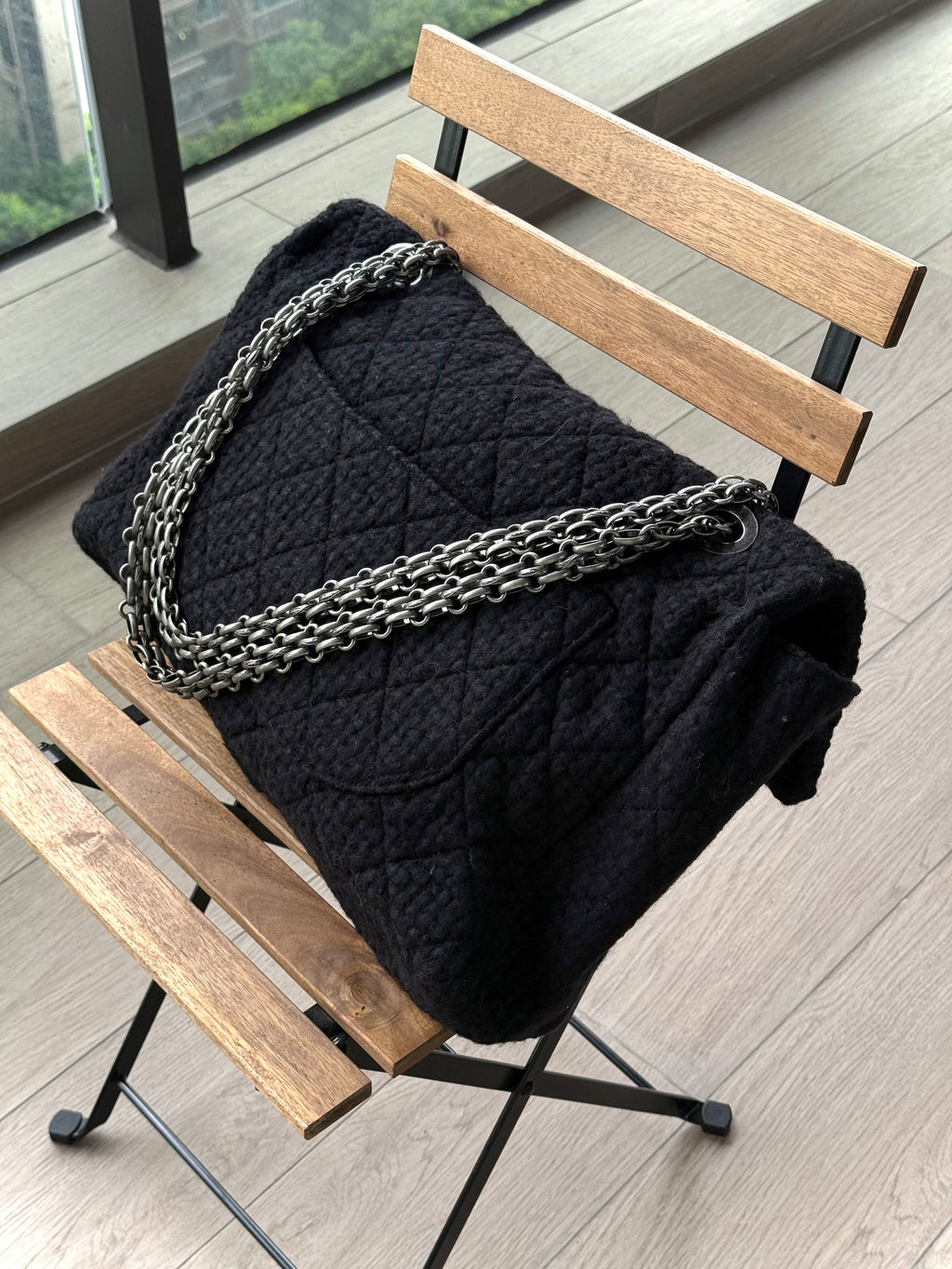 Chanel XXL 2.55 Reissue Tweed Flap Bag