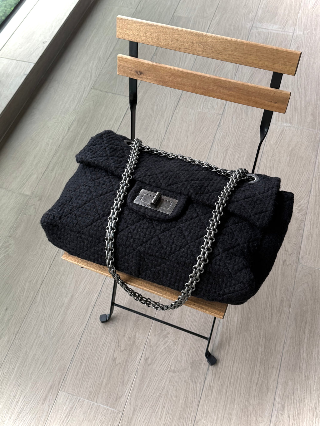 Chanel XXL 2.55 Reissue Tweed Flap Bag