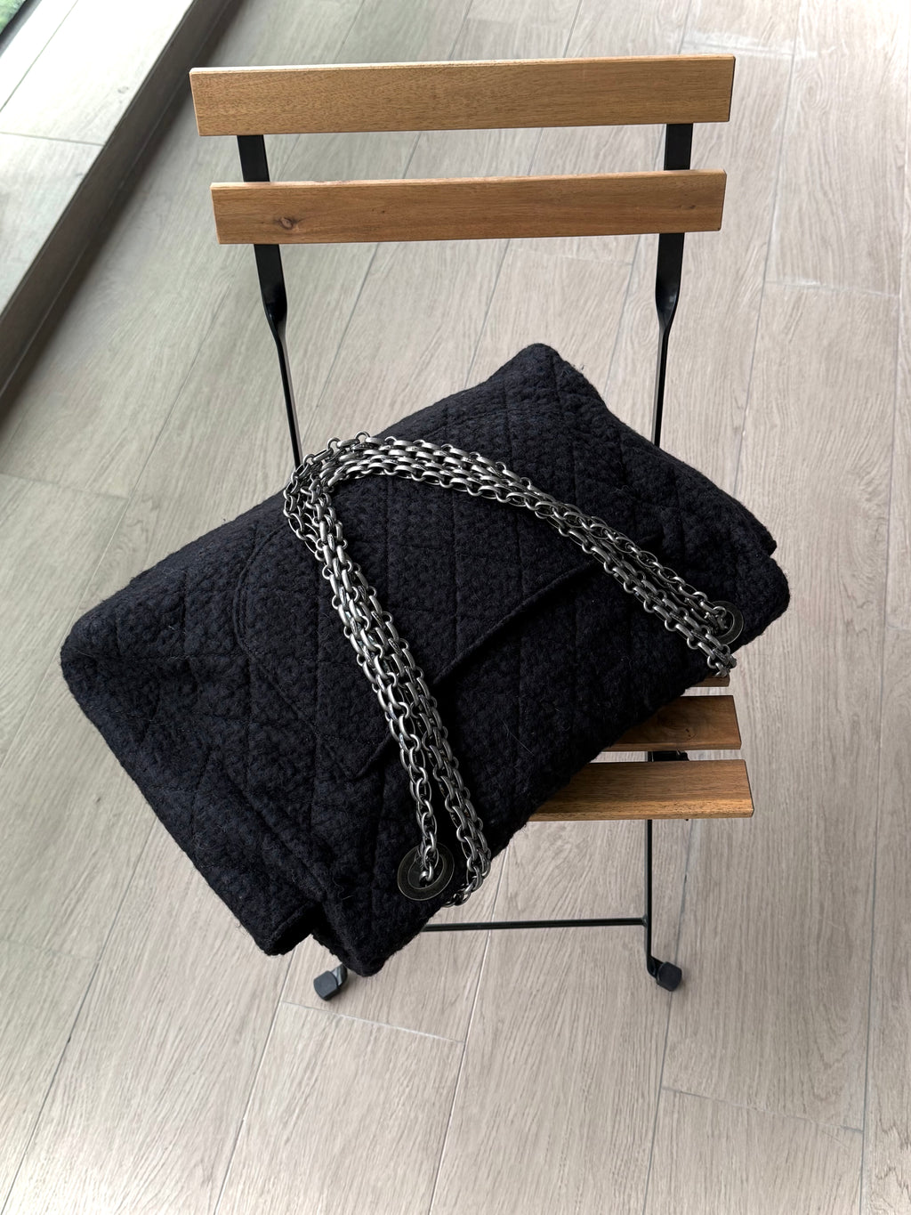 Chanel XXL 2.55 Reissue Tweed Flap Bag