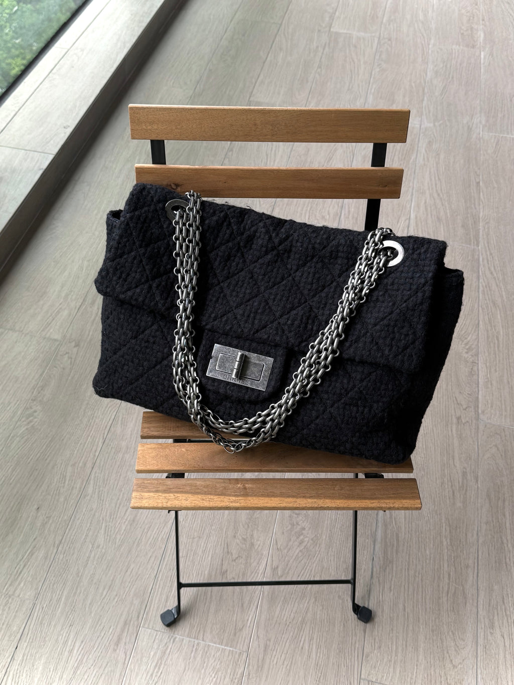 Chanel XXL 2.55 Reissue Tweed Flap Bag