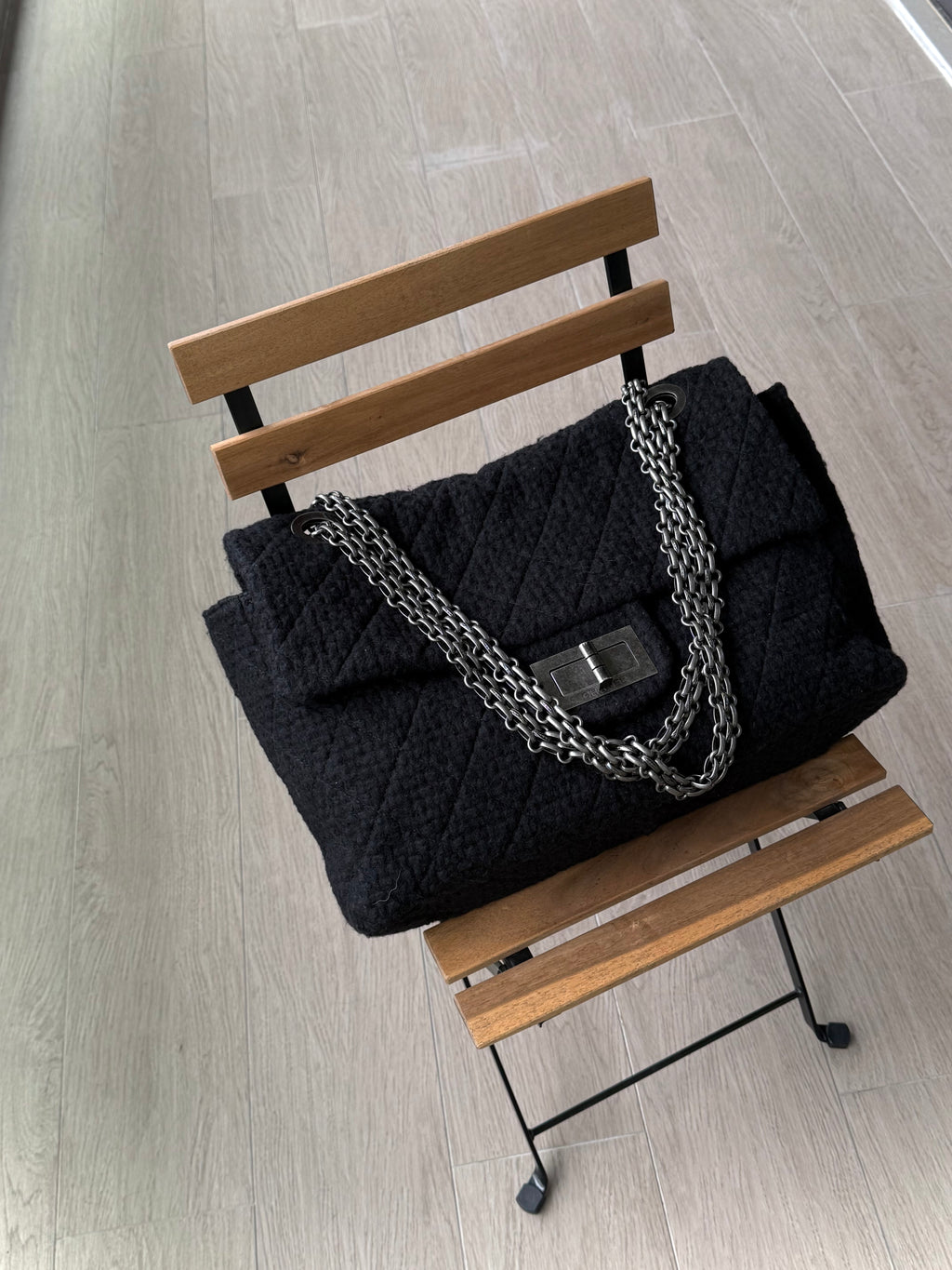 Chanel XXL 2.55 Reissue Tweed Flap Bag