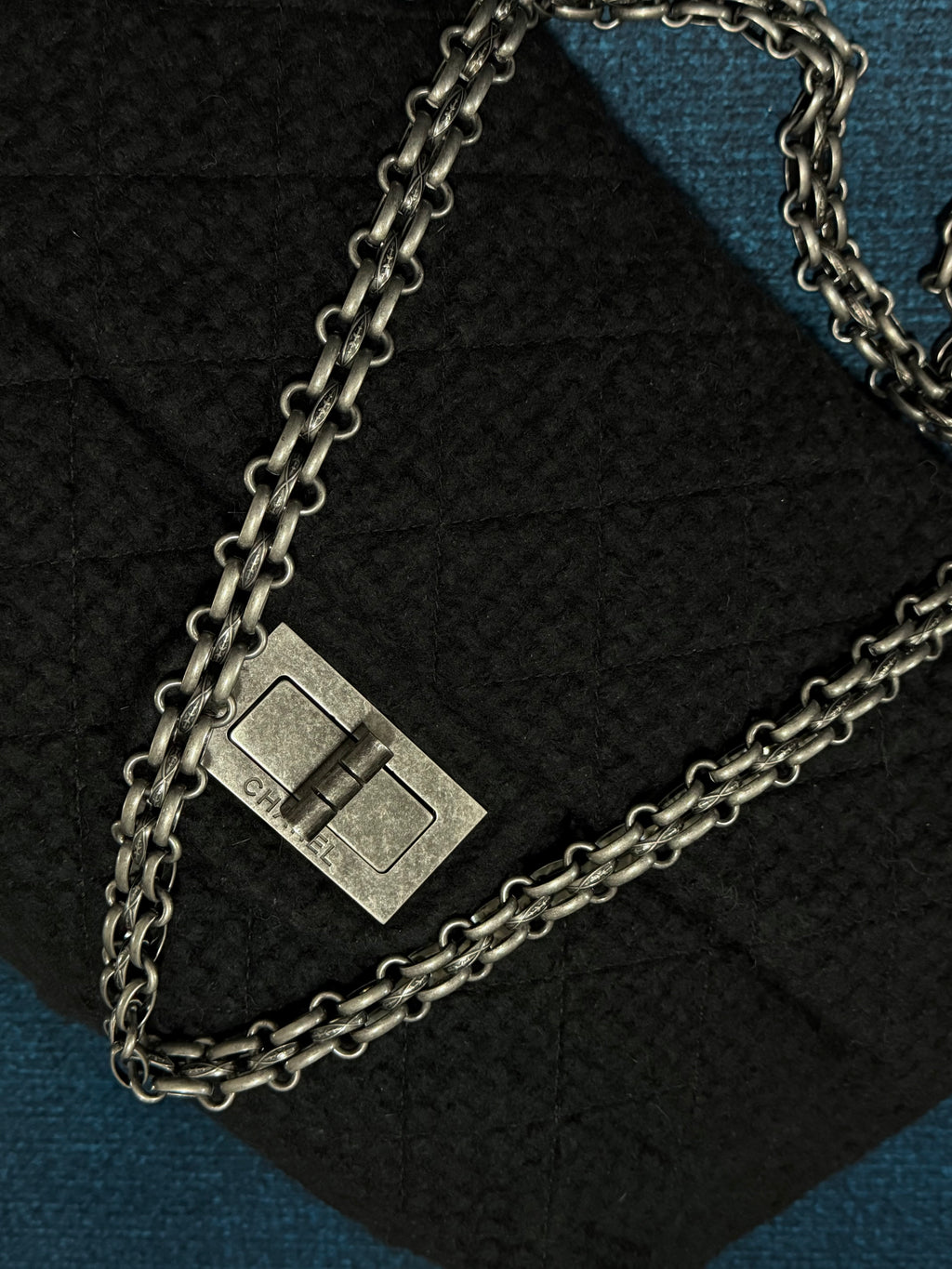 Chanel XXL 2.55 Reissue Tweed Flap Bag