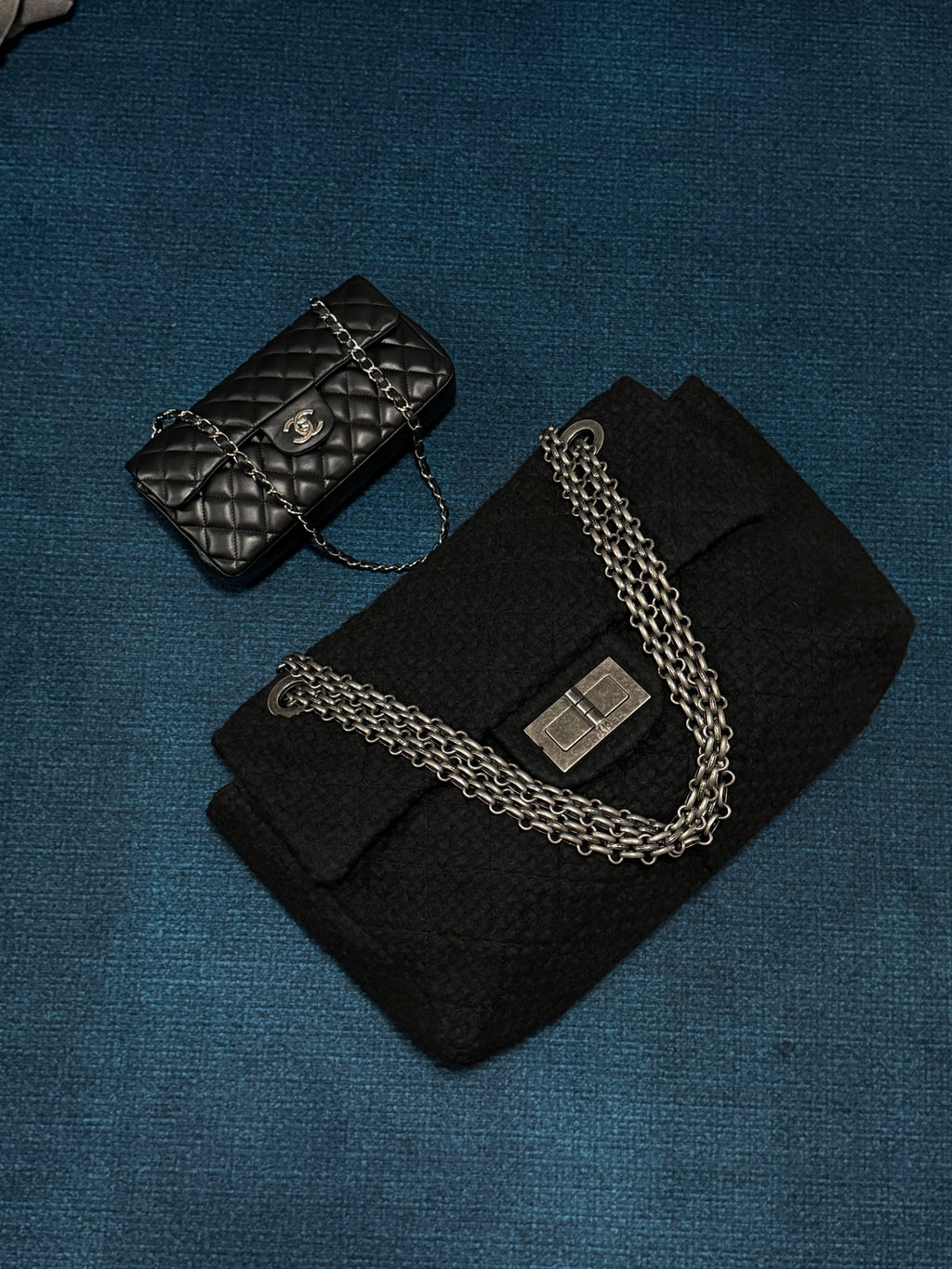 Chanel XXL 2.55 Reissue Tweed Flap Bag