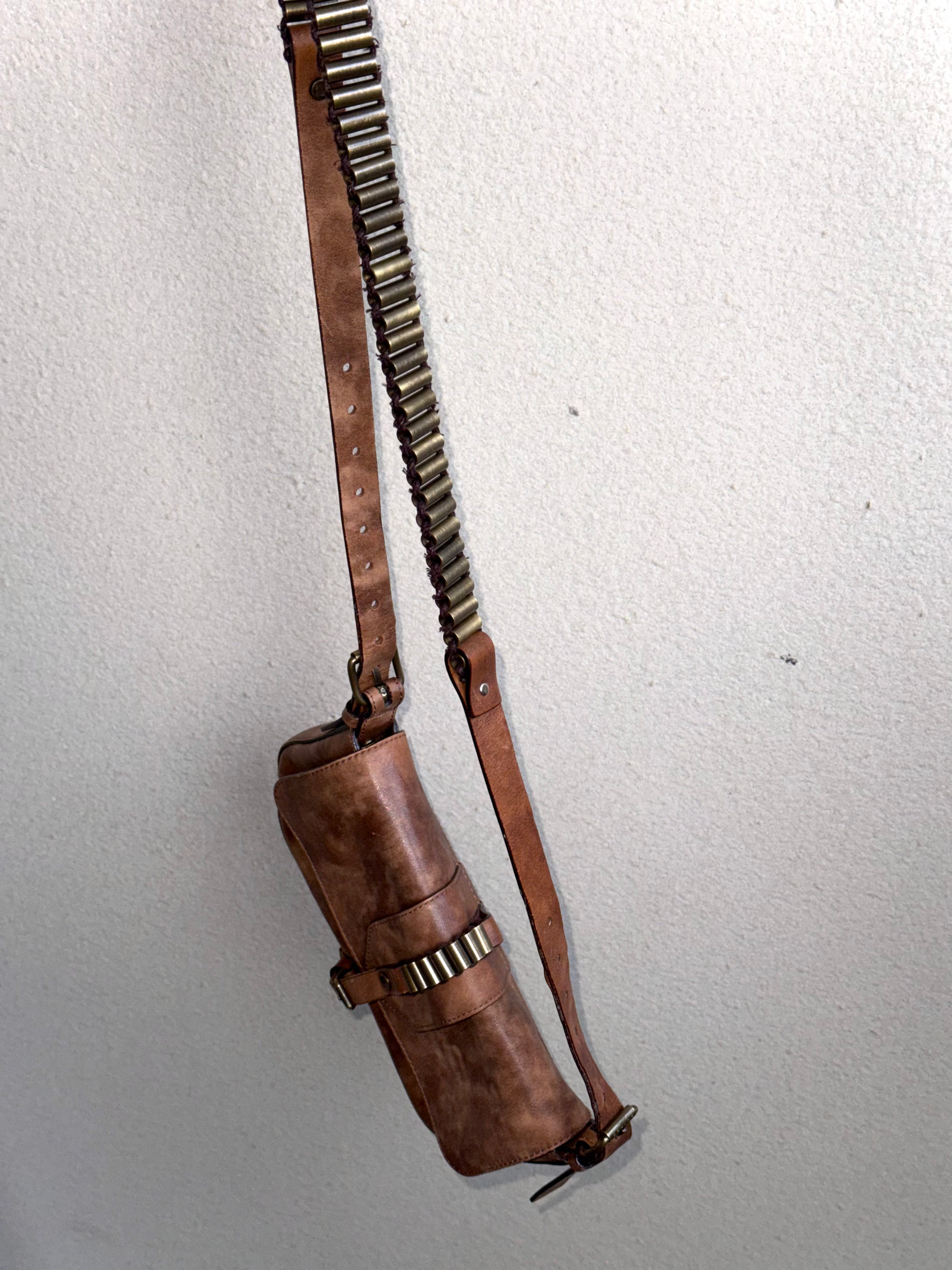 Celine Brown Leather Flap Shoulder Bag