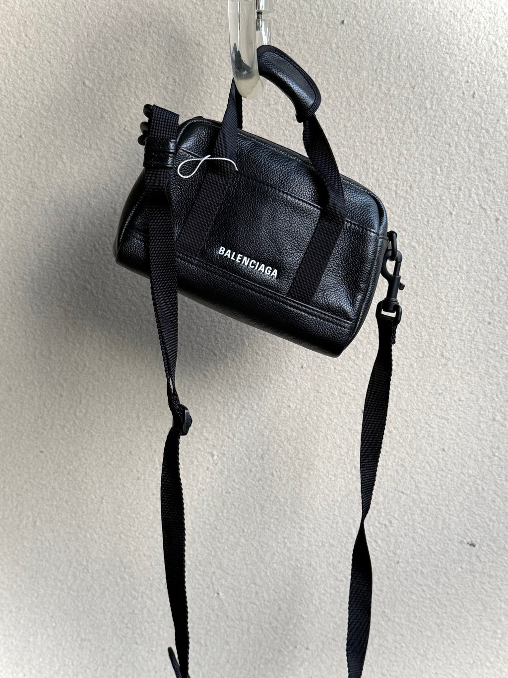 Balenciaga Black Leather Explorer XS Duffle Bag