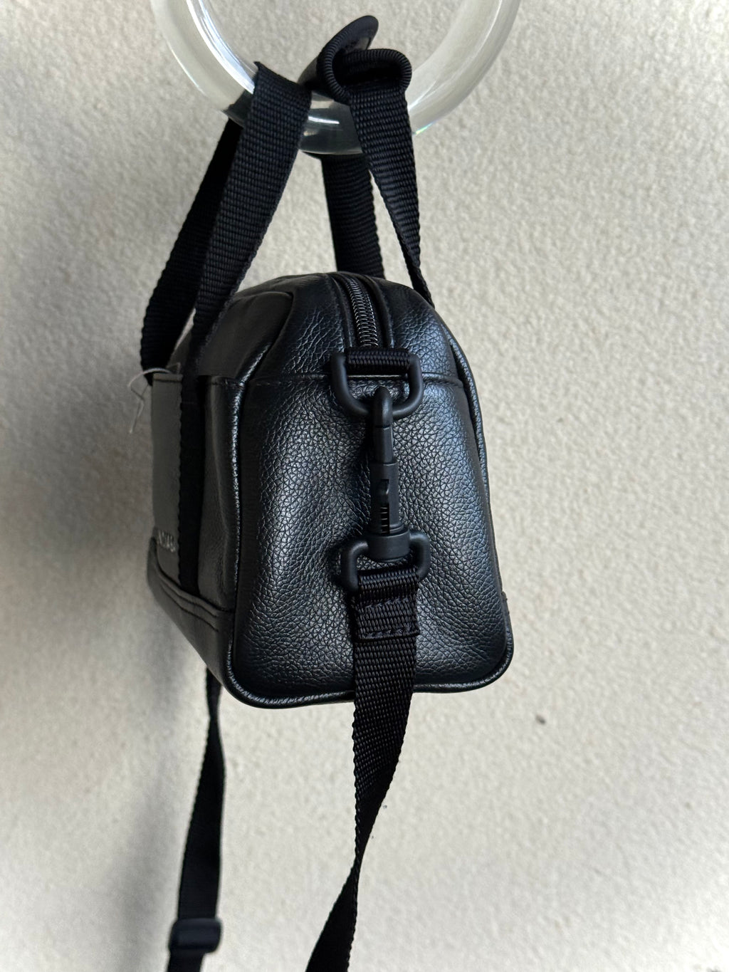 Balenciaga Black Leather Explorer XS Duffle Bag