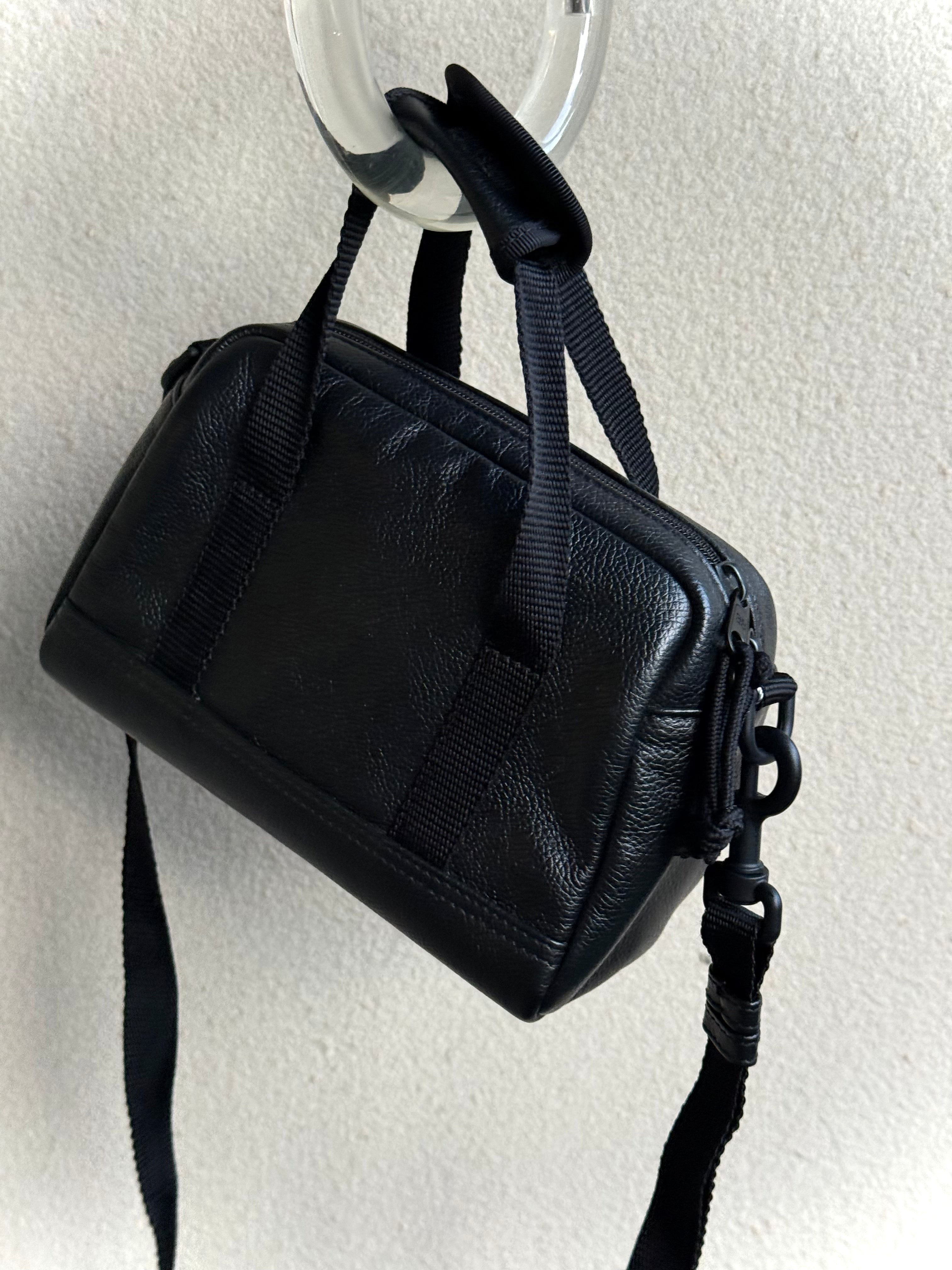 Balenciaga Black Leather Explorer XS Duffle Bag