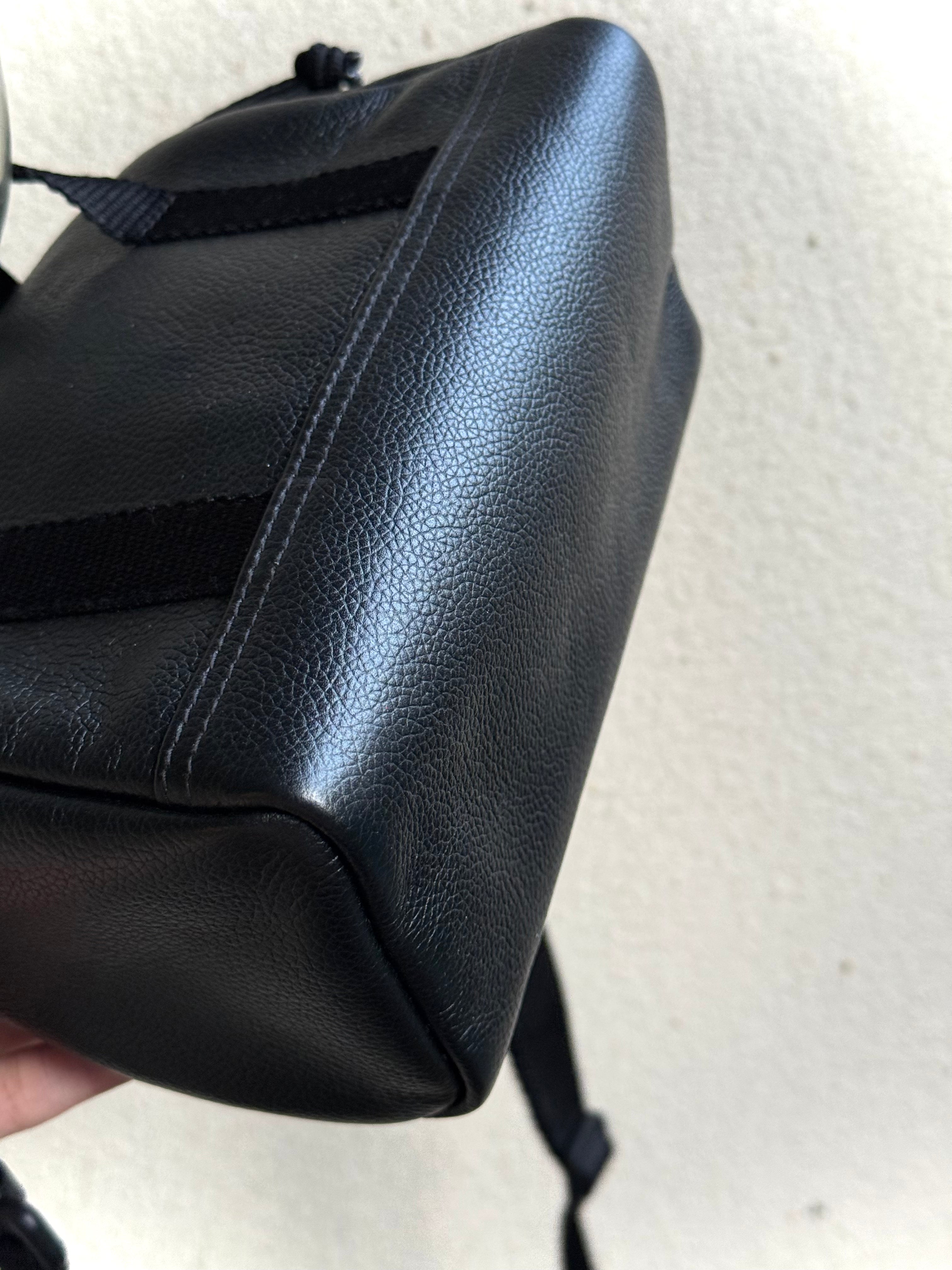 Balenciaga Black Leather Explorer XS Duffle Bag