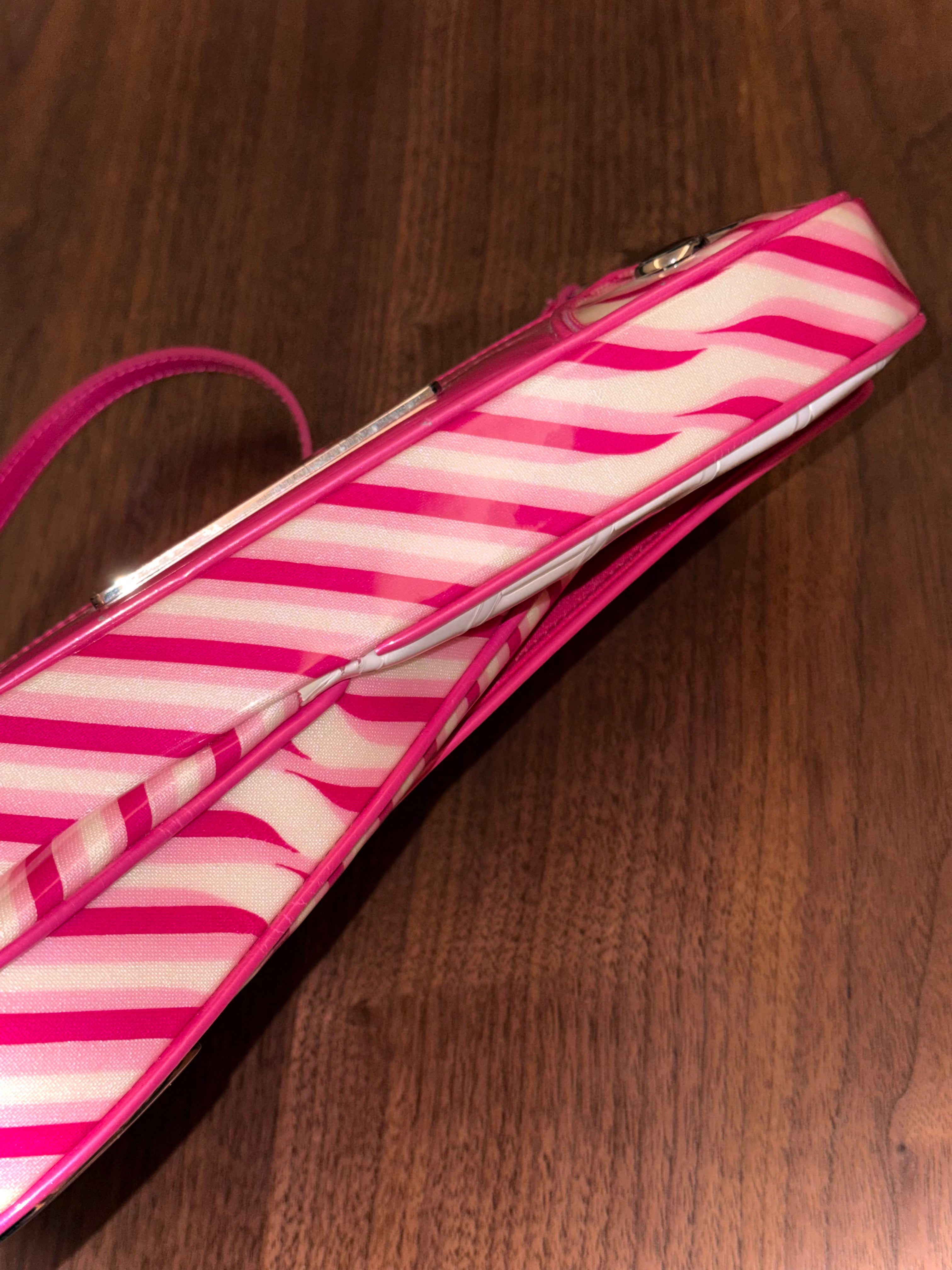 Dior 1947 Cadillac Saddle Bag in Pink Candy Stripes