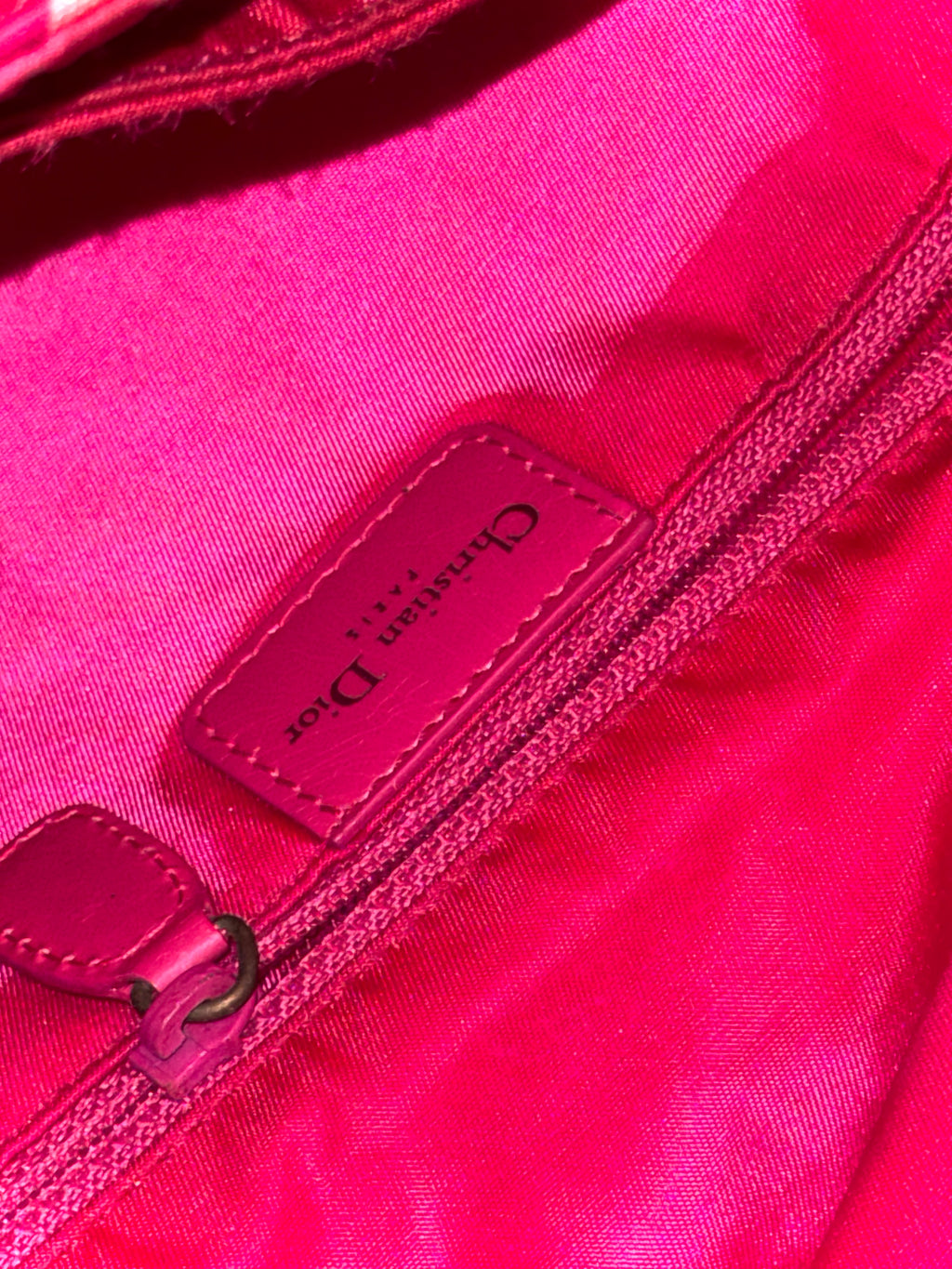Dior 1947 Cadillac Saddle Bag in Pink Candy Stripes