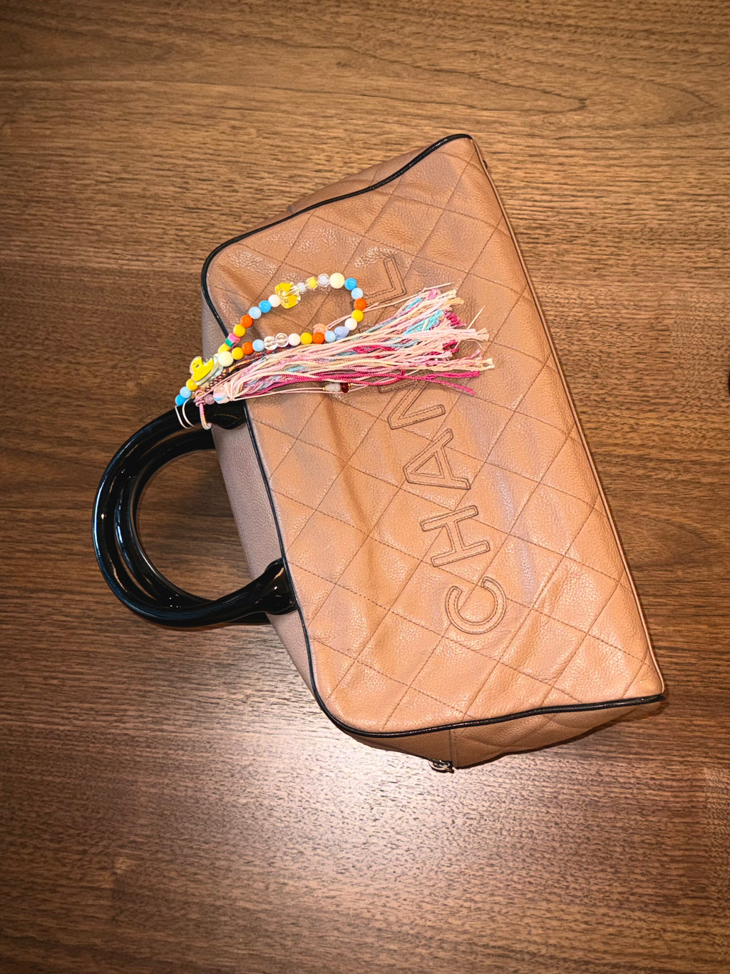 Chanel Large Bowling Bag in Milk Tea Beige