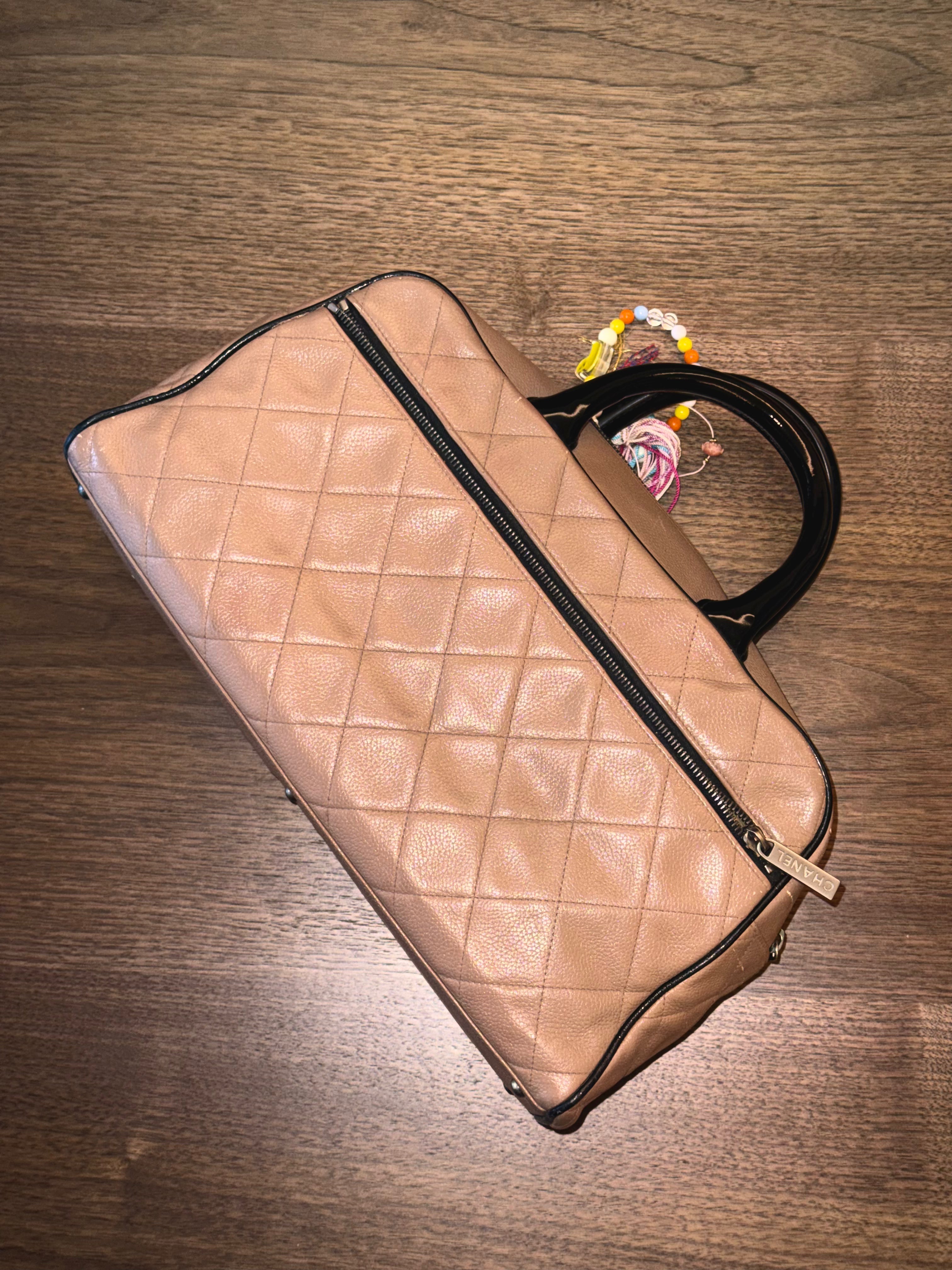 Chanel Large Bowling Bag in Milk Tea Beige
