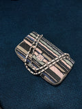 Chanel CC Resort 2009 Pink Blue Striped Quilted Fabric Heart Flap Bag