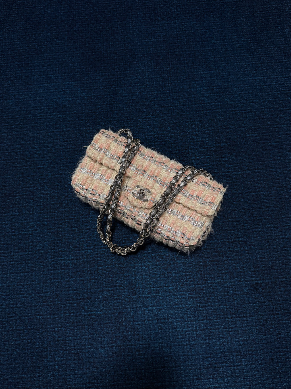 Chanel Tweed Quilted East West Flap