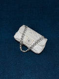 Chanel 2005 White Nylon Ski Sport Flap Shoulder Bag