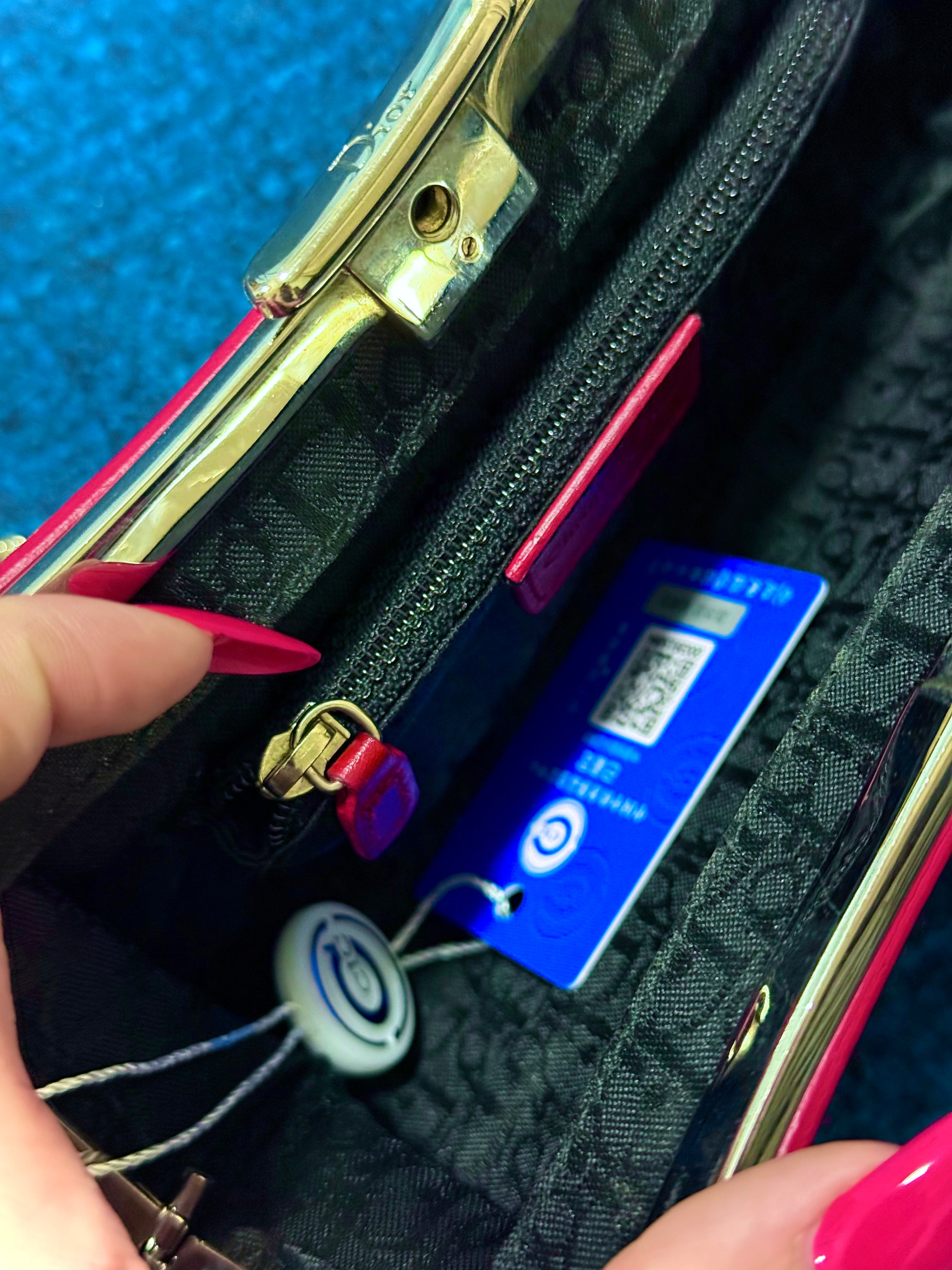 Christian Dior Red Leather Bondage Bag