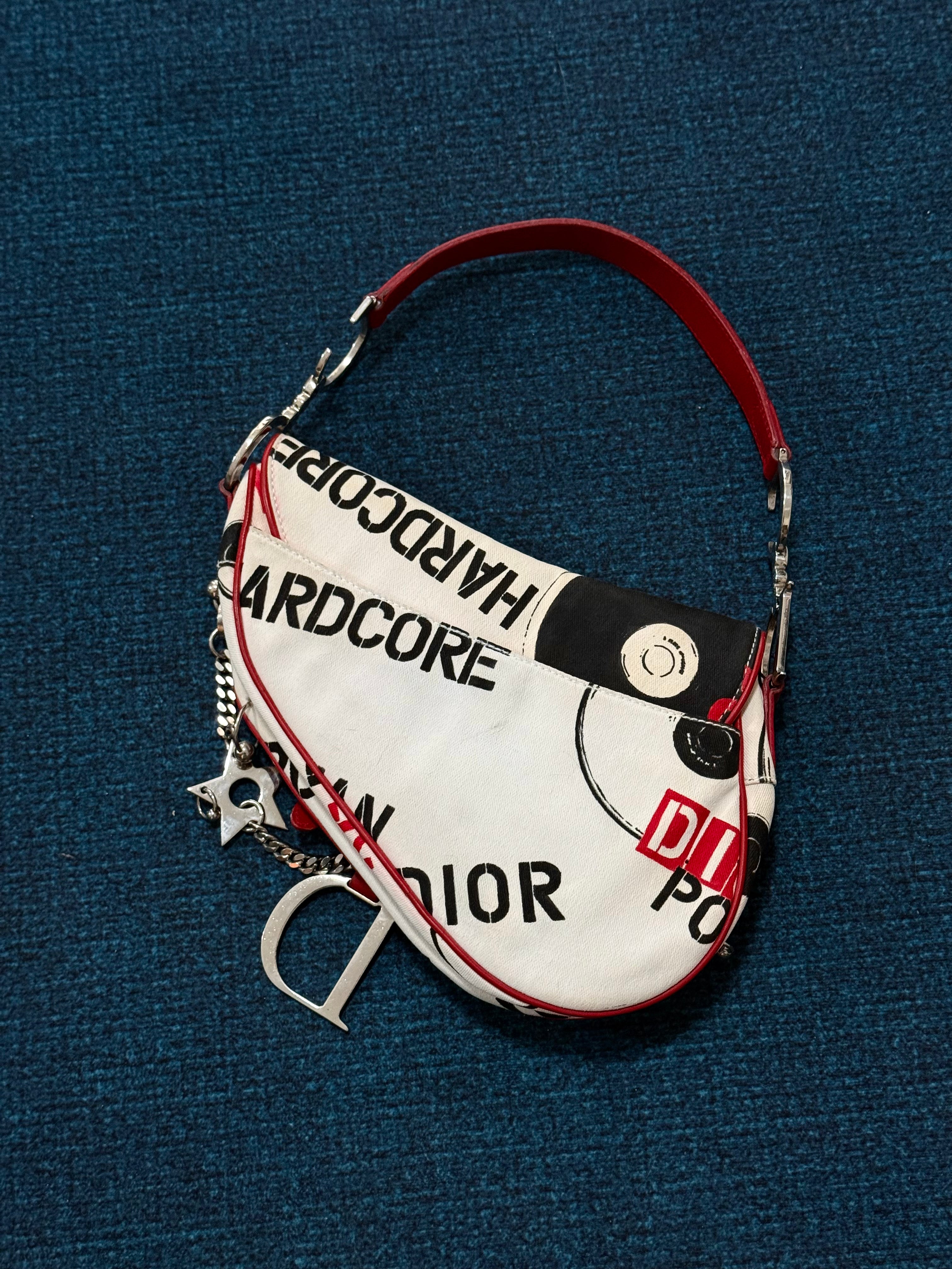 Christian Dior Limited Edition "Hardcore" Pierced Saddle Bag