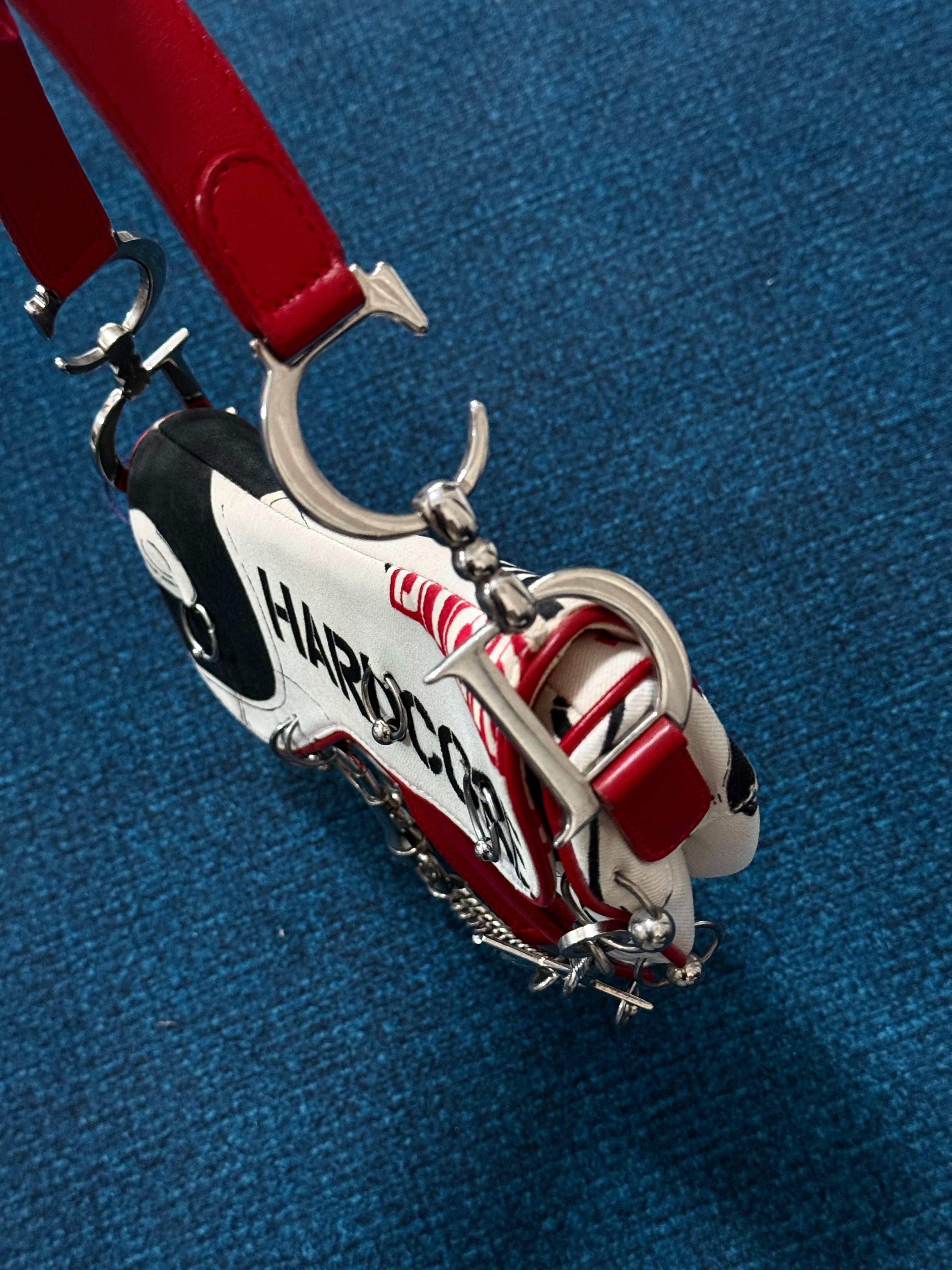 Christian Dior Limited Edition "Hardcore" Pierced Saddle Bag
