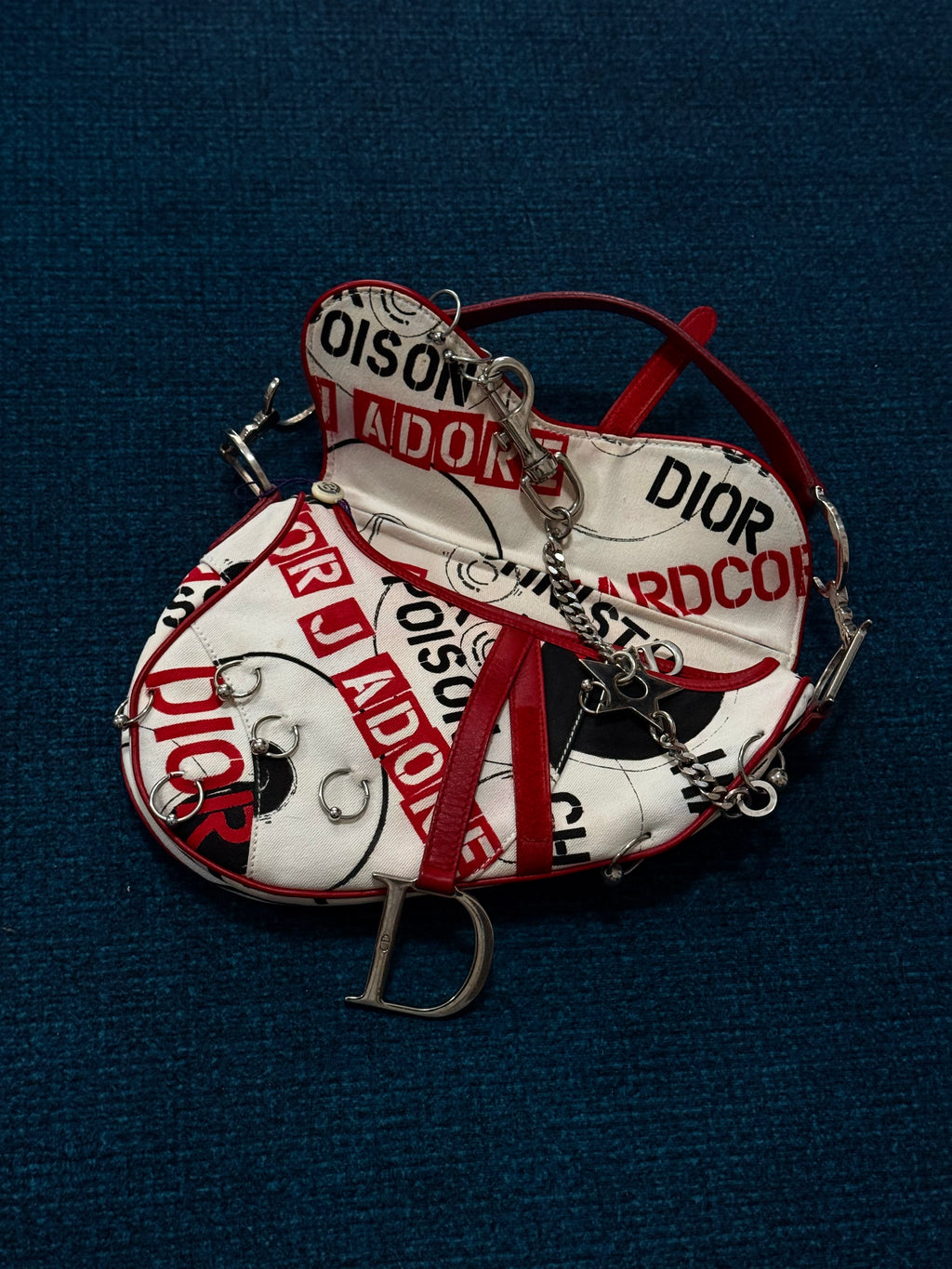 Christian Dior Limited Edition "Hardcore" Pierced Saddle Bag