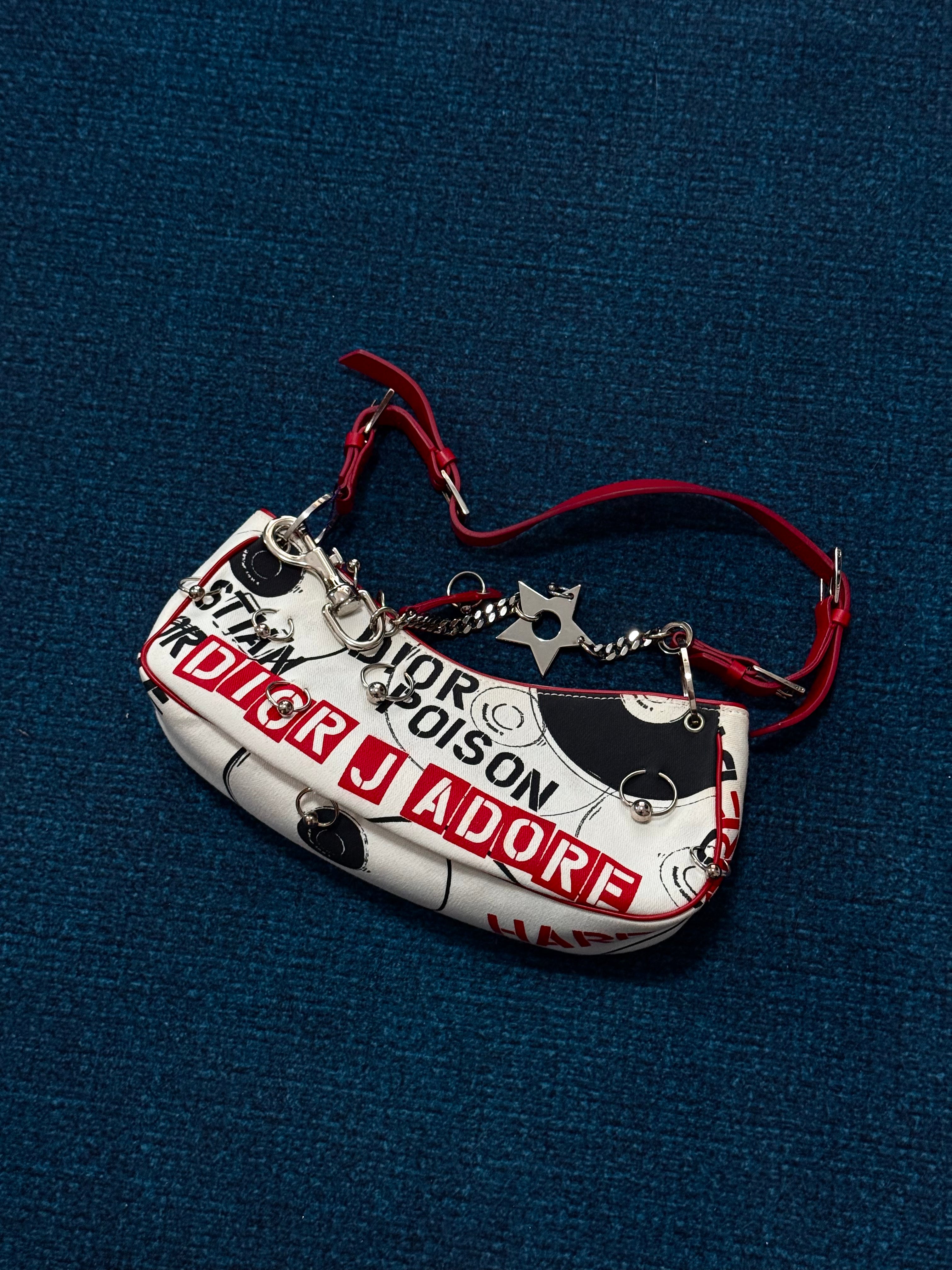 Dior Hardcore Record Graffiti Shoulder Bag