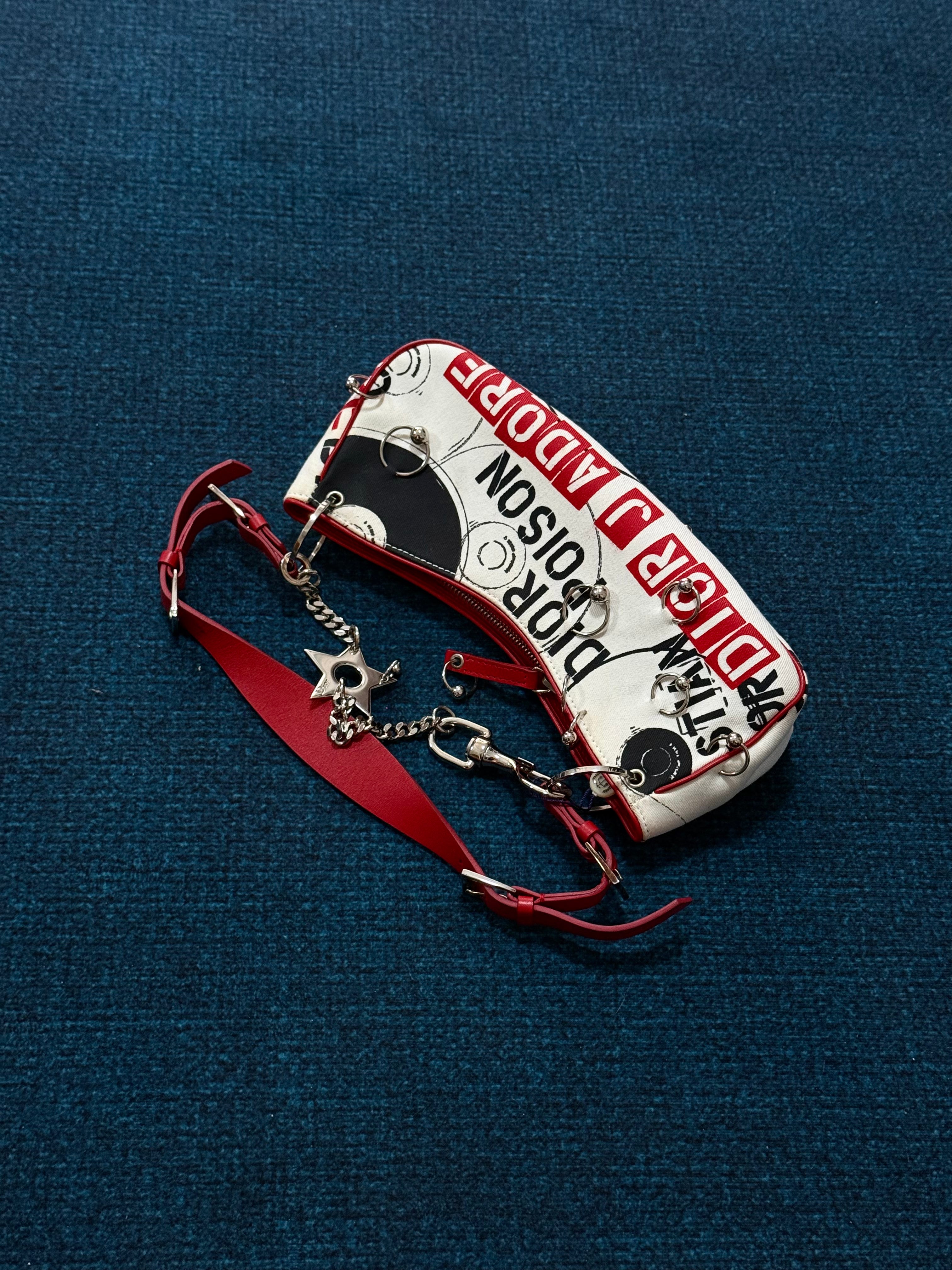Dior Hardcore Record Graffiti Shoulder Bag