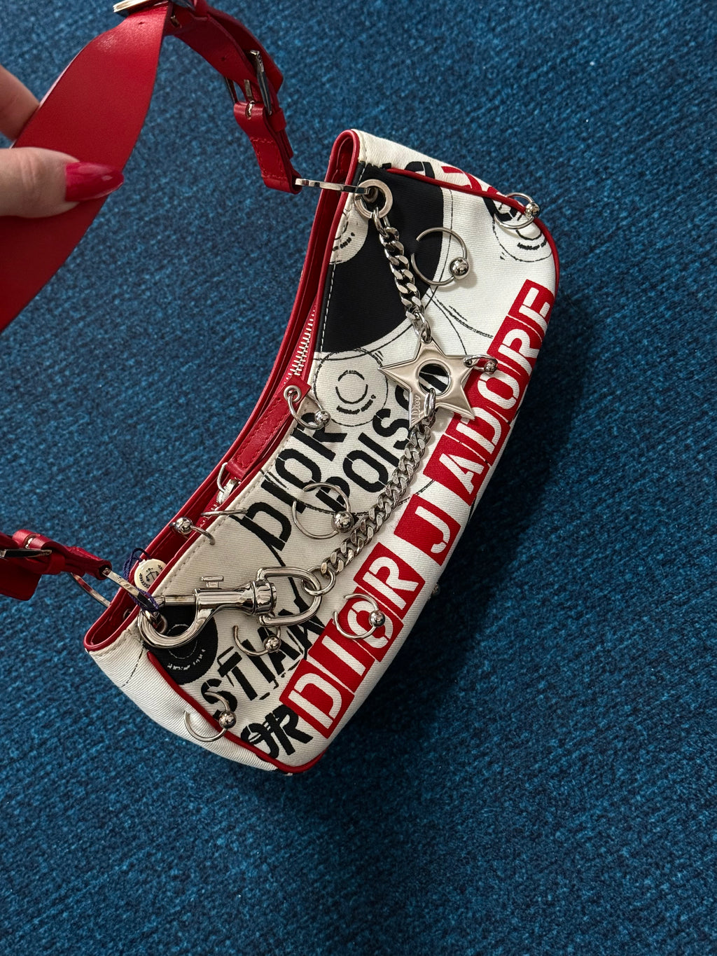 Dior Hardcore Record Graffiti Shoulder Bag