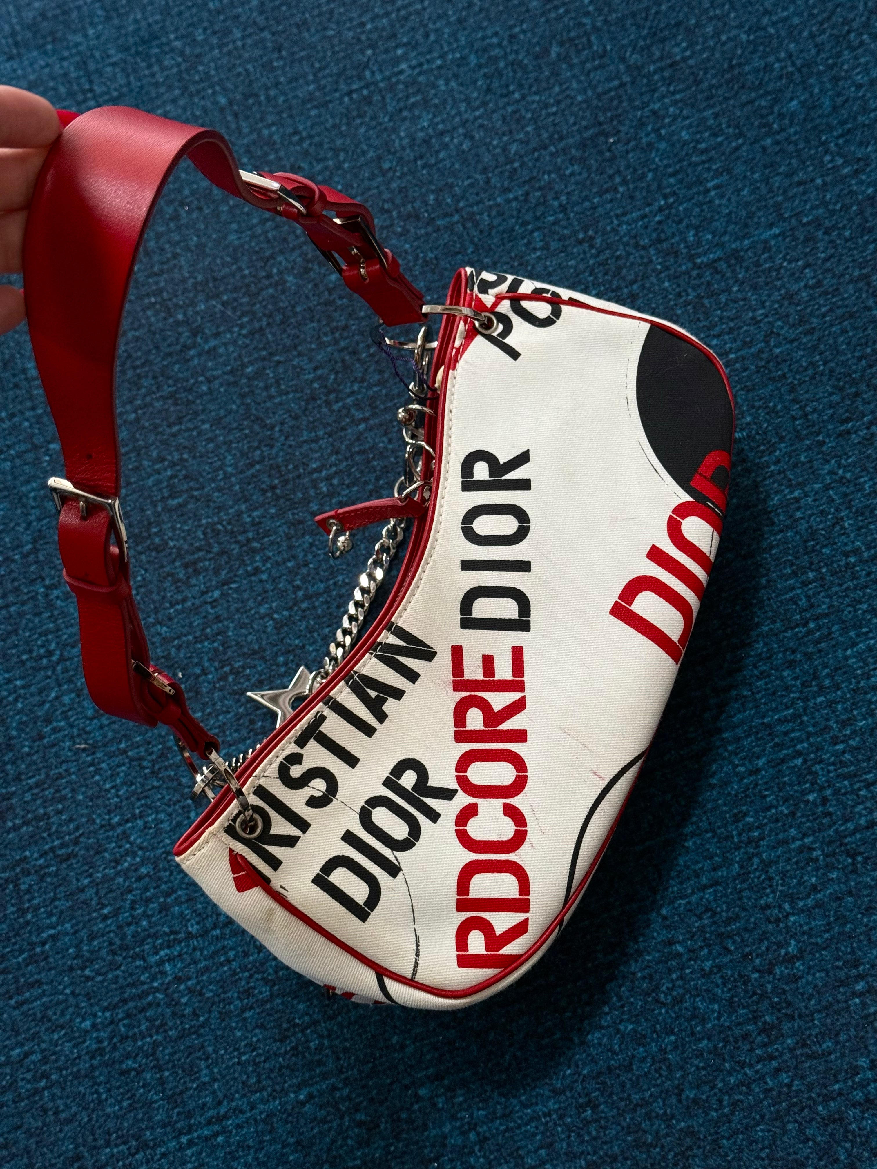 Dior Hardcore Record Graffiti Shoulder Bag