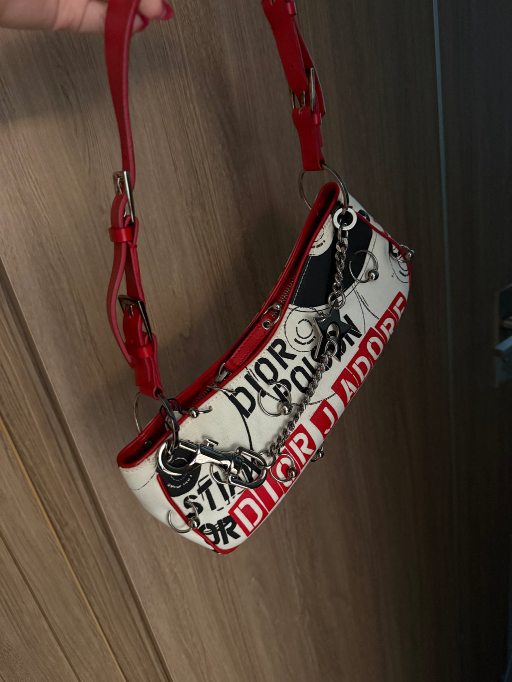 Dior Hardcore Record Graffiti Shoulder Bag