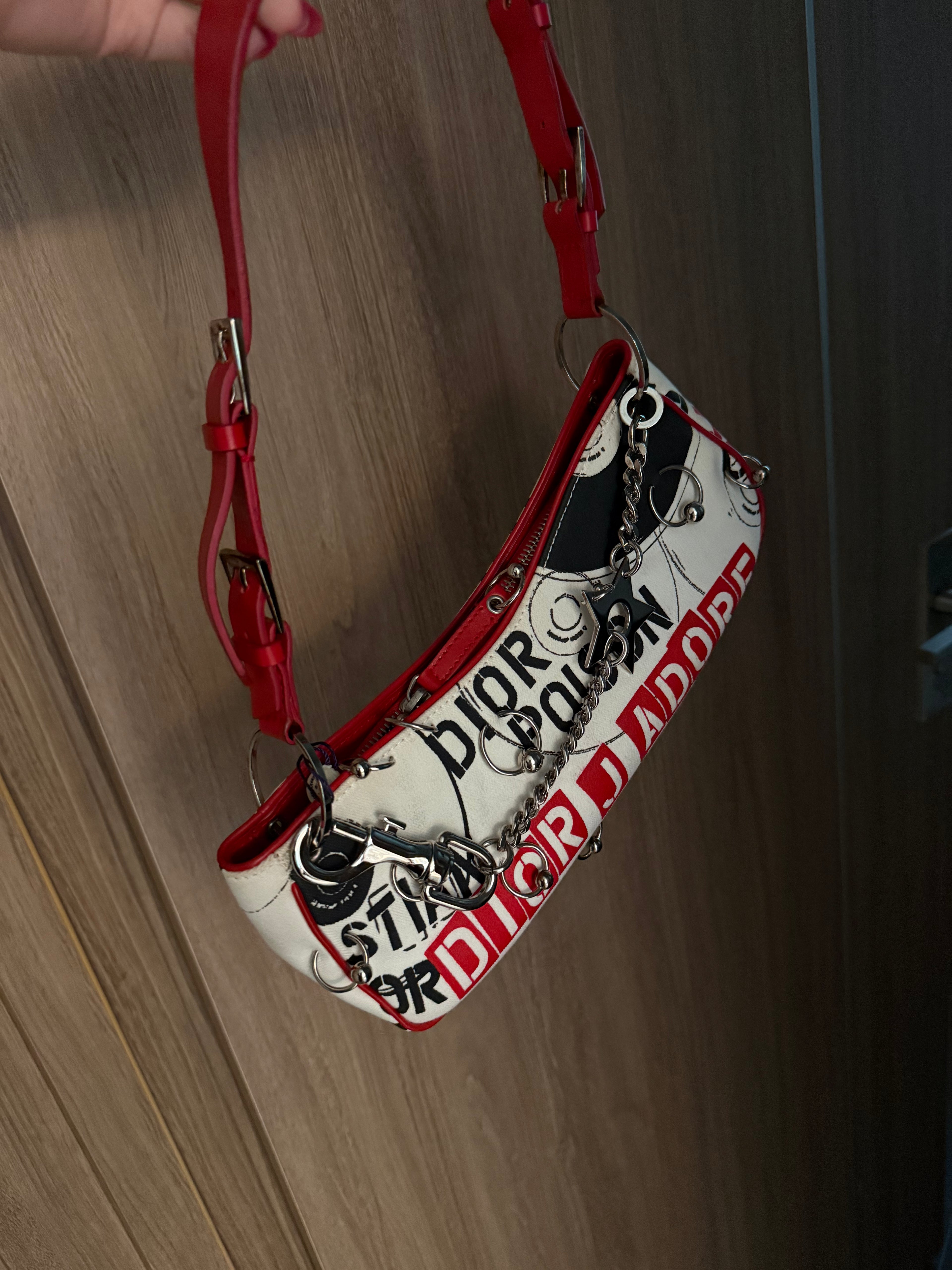 Dior Hardcore Record Graffiti Shoulder Bag