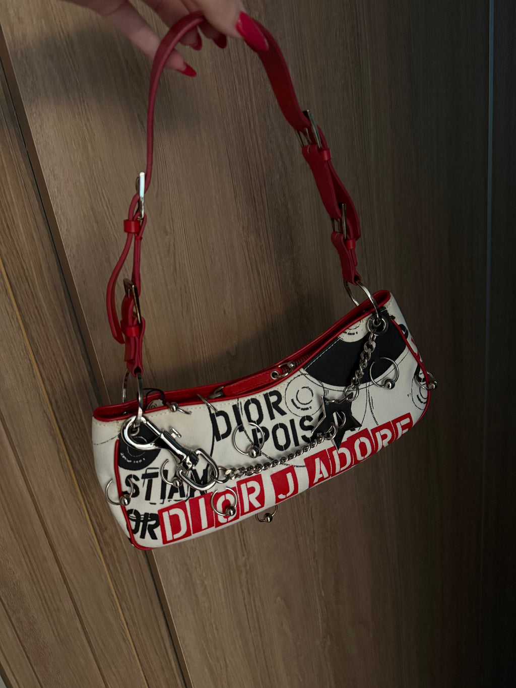Dior Hardcore Record Graffiti Shoulder Bag