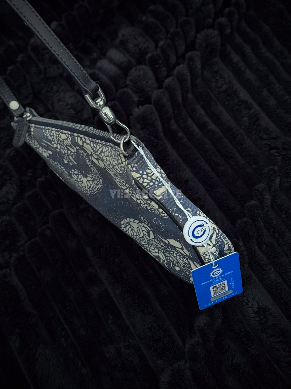 Christian Dior Blue Dragon Print Mini Saddle Bag