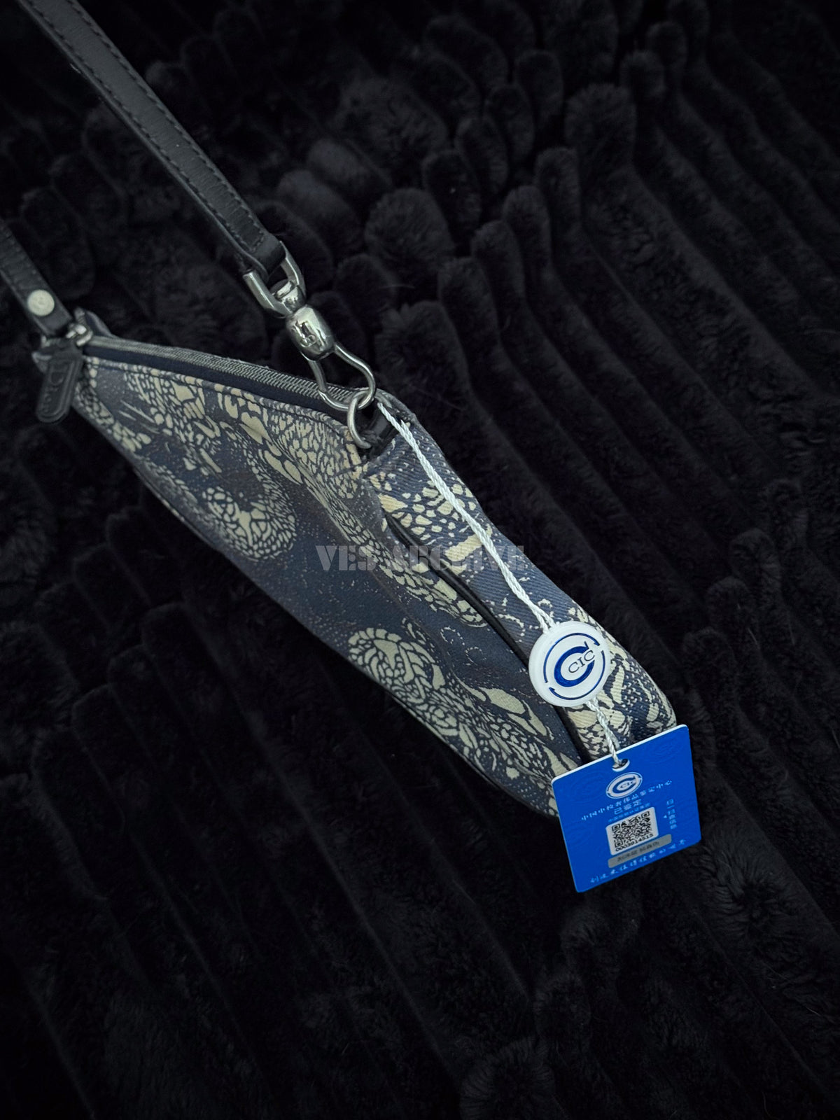 Christian Dior Blue Dragon Print Mini Saddle Bag