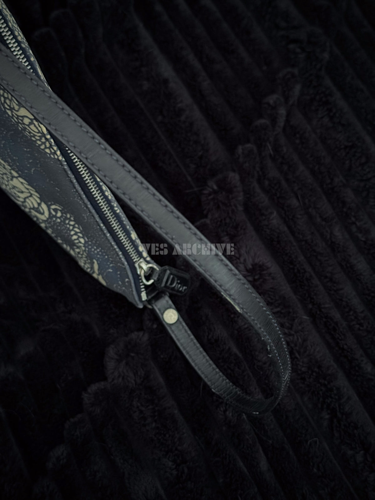 Christian Dior Blue Dragon Print Mini Saddle Bag
