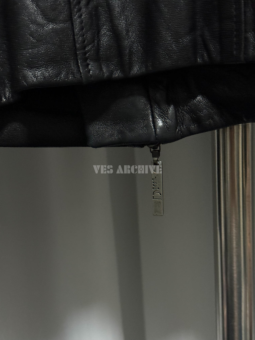 Dior Rare Vintage Hardcore Black Perforated Leather Jacket