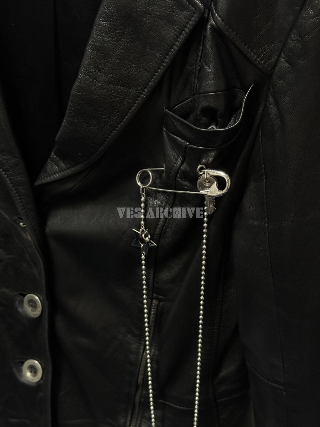 Dior Rare Vintage Hardcore Black Perforated Leather Jacket