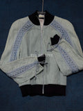Dior Rare Vintage Runway Blue Denim Lace-Up Jacket