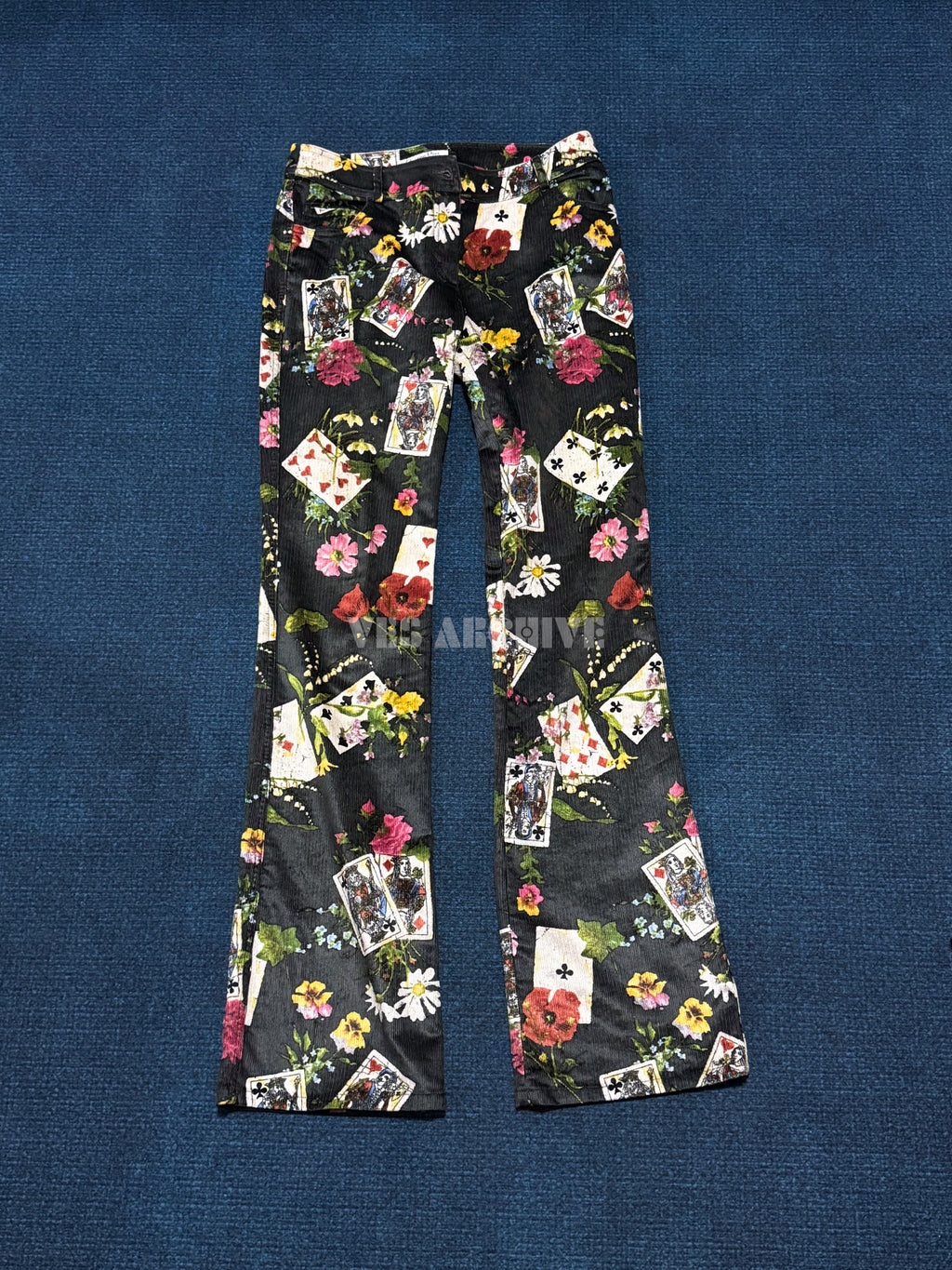 Dior Rare Vintage by John Galliano 2002 Runway Playing Card Print Trousers