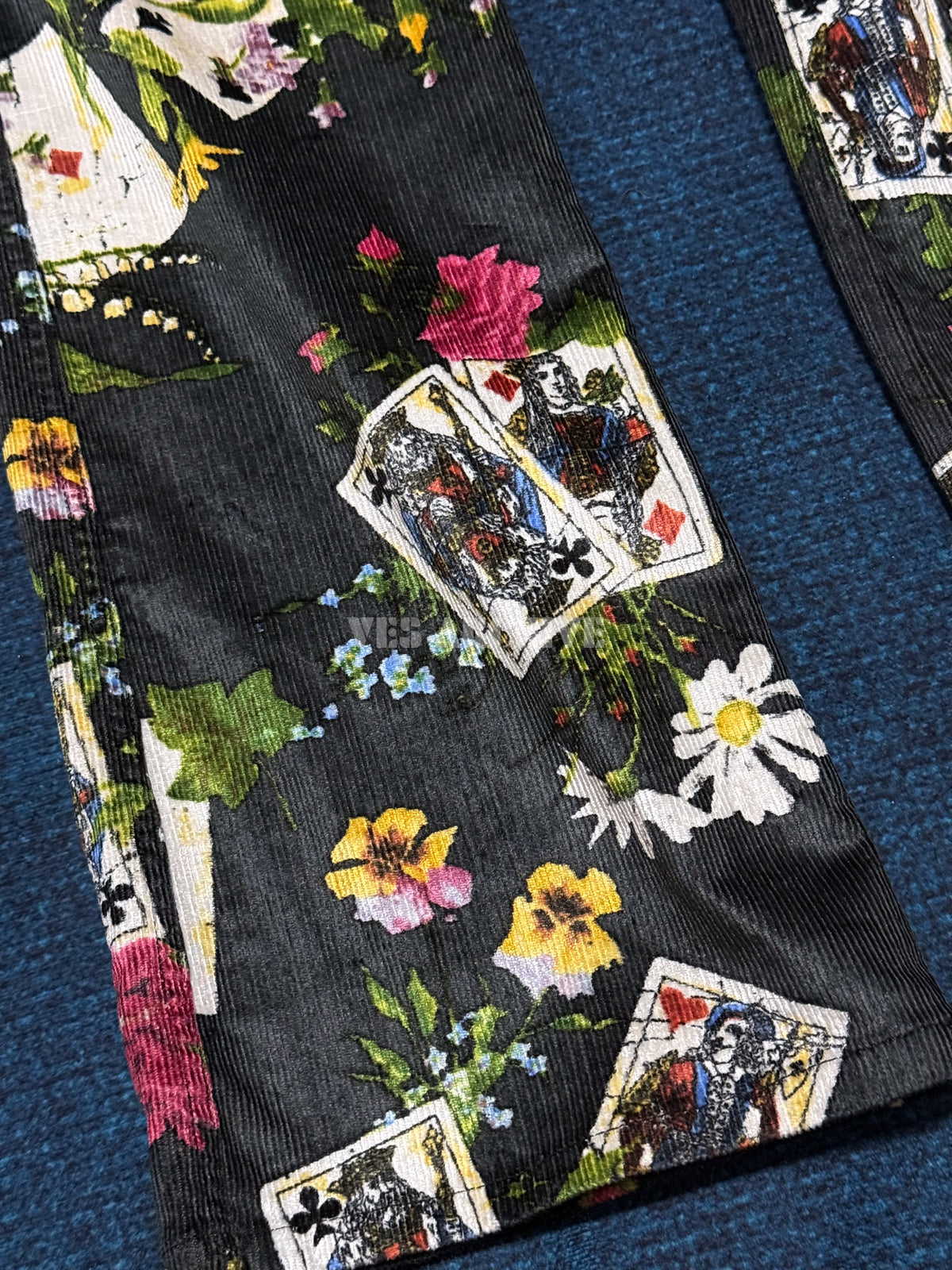 Dior Rare Vintage by John Galliano 2002 Runway Playing Card Print Trousers