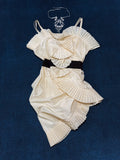 Dior Vintage by John Galliano “Madame Butterfly” White Pleated Ruffle Mini Dress